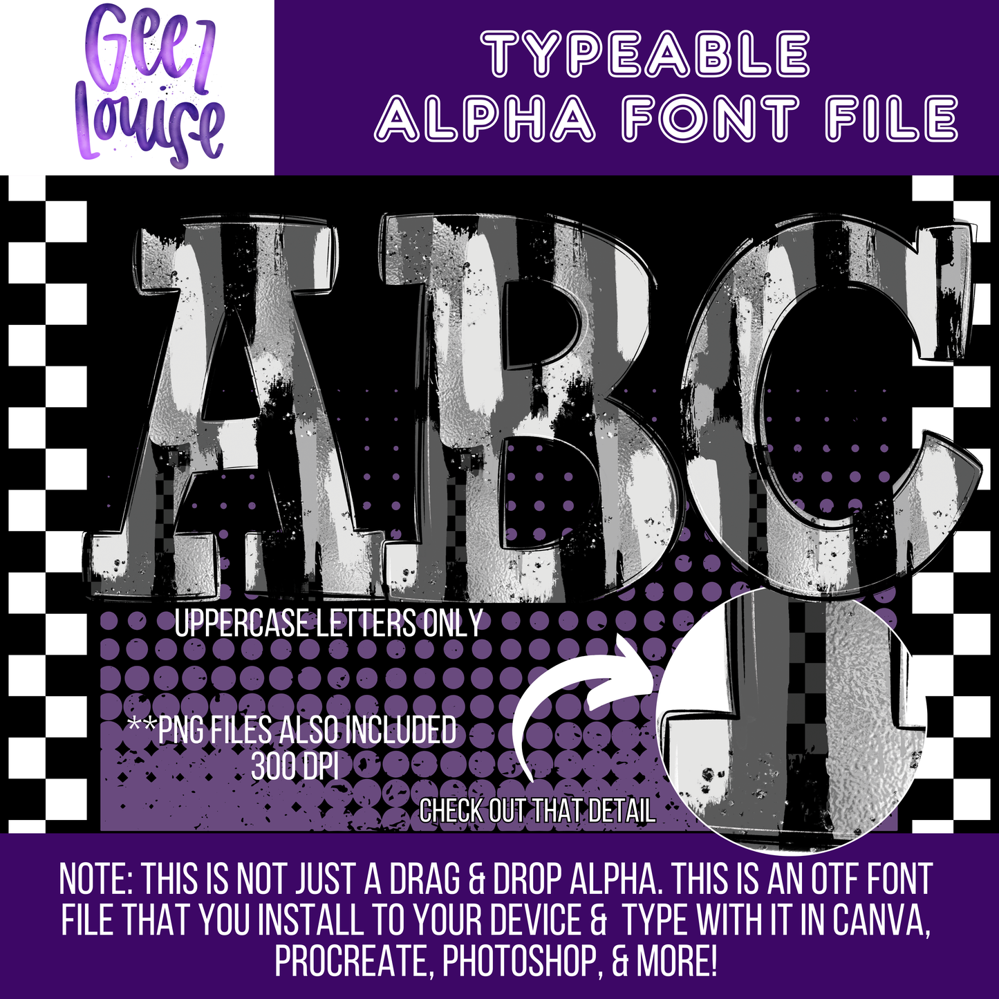 Silver swatch - Typeable Font - Alpha Set- Digital Download- PNG