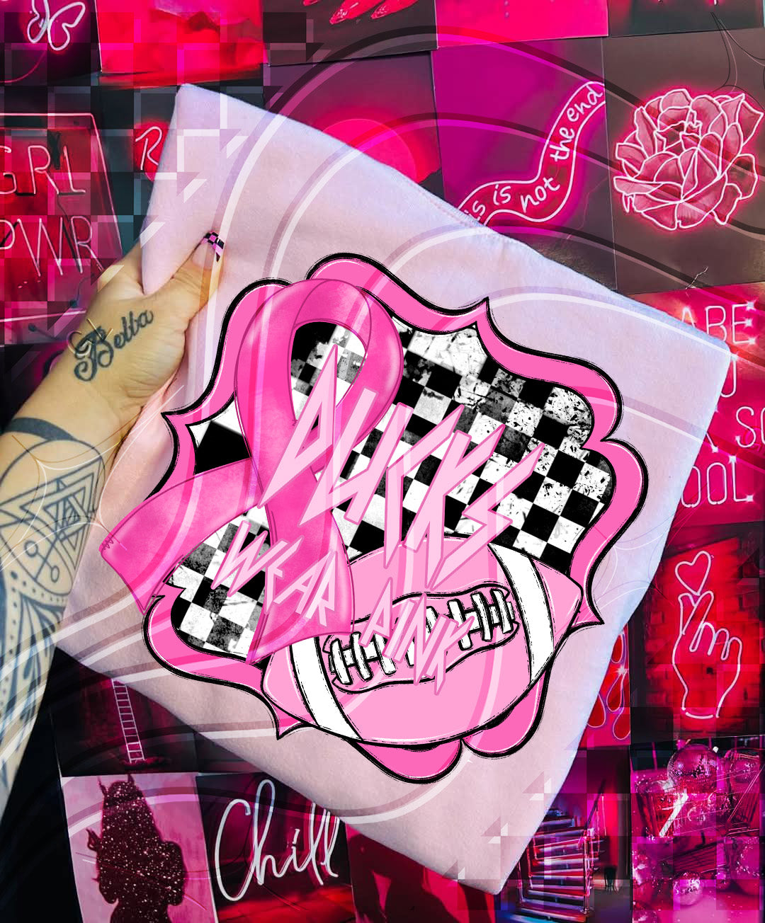 Pink Power Football – Awareness Digital Design Bundle (+ Custom Option)