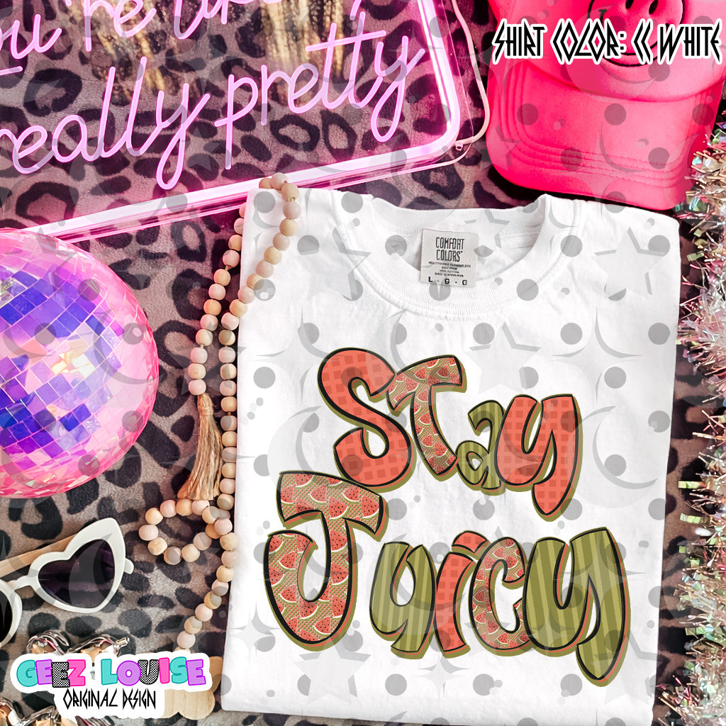 Stay Juicy PNG | Retro Summer Watermelon Design