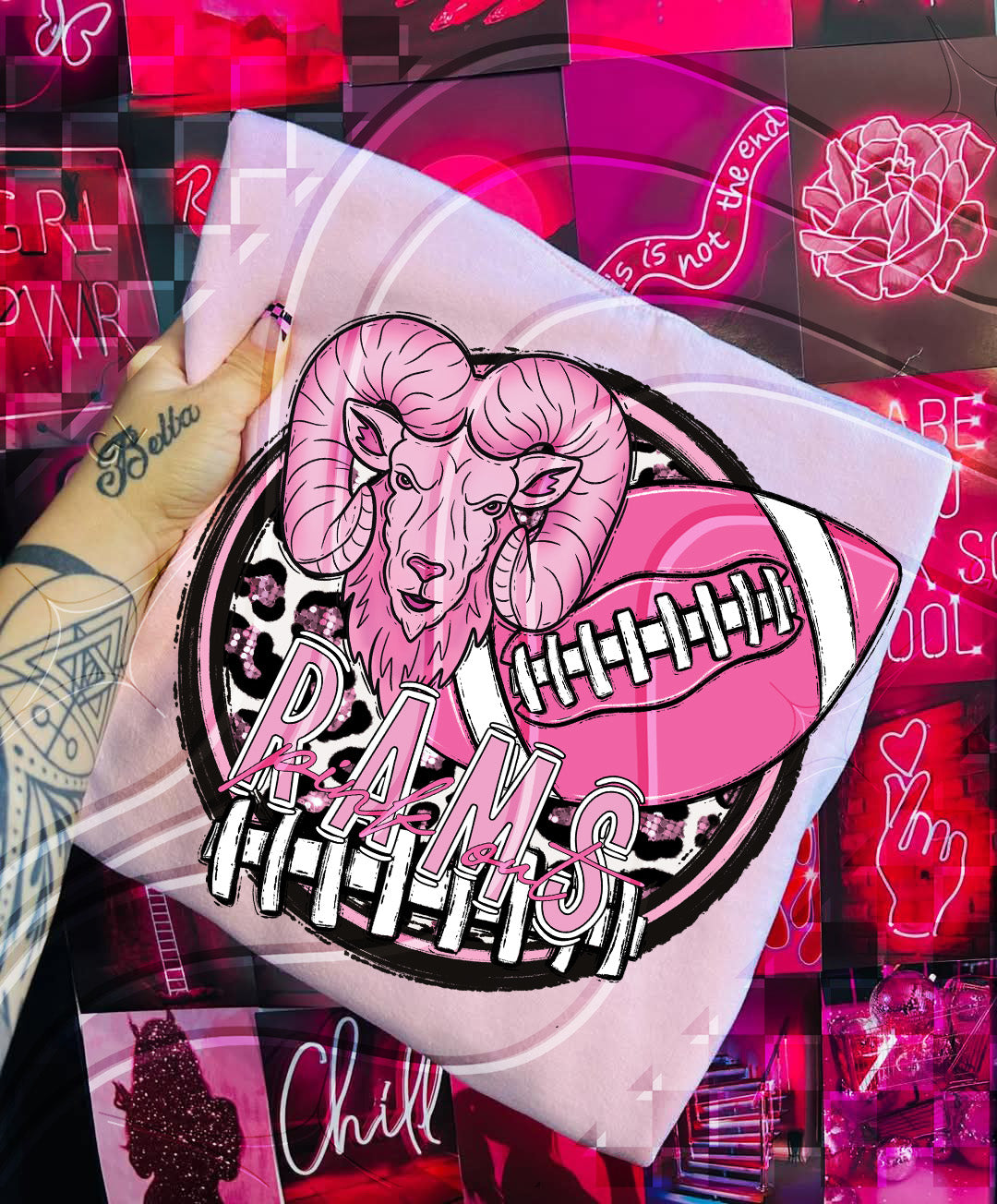 Pink Out Football Mascot Digital Designs β 67 Team Variants + Bundle Option