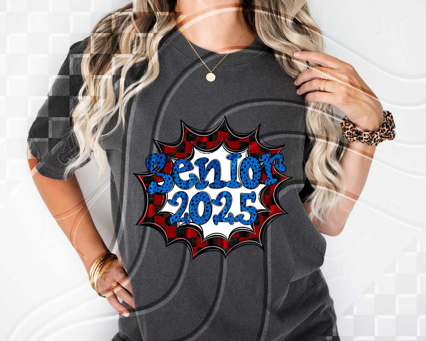 Senior 2025- Crimson Frame - Digital Download- PNG - 300 DPI