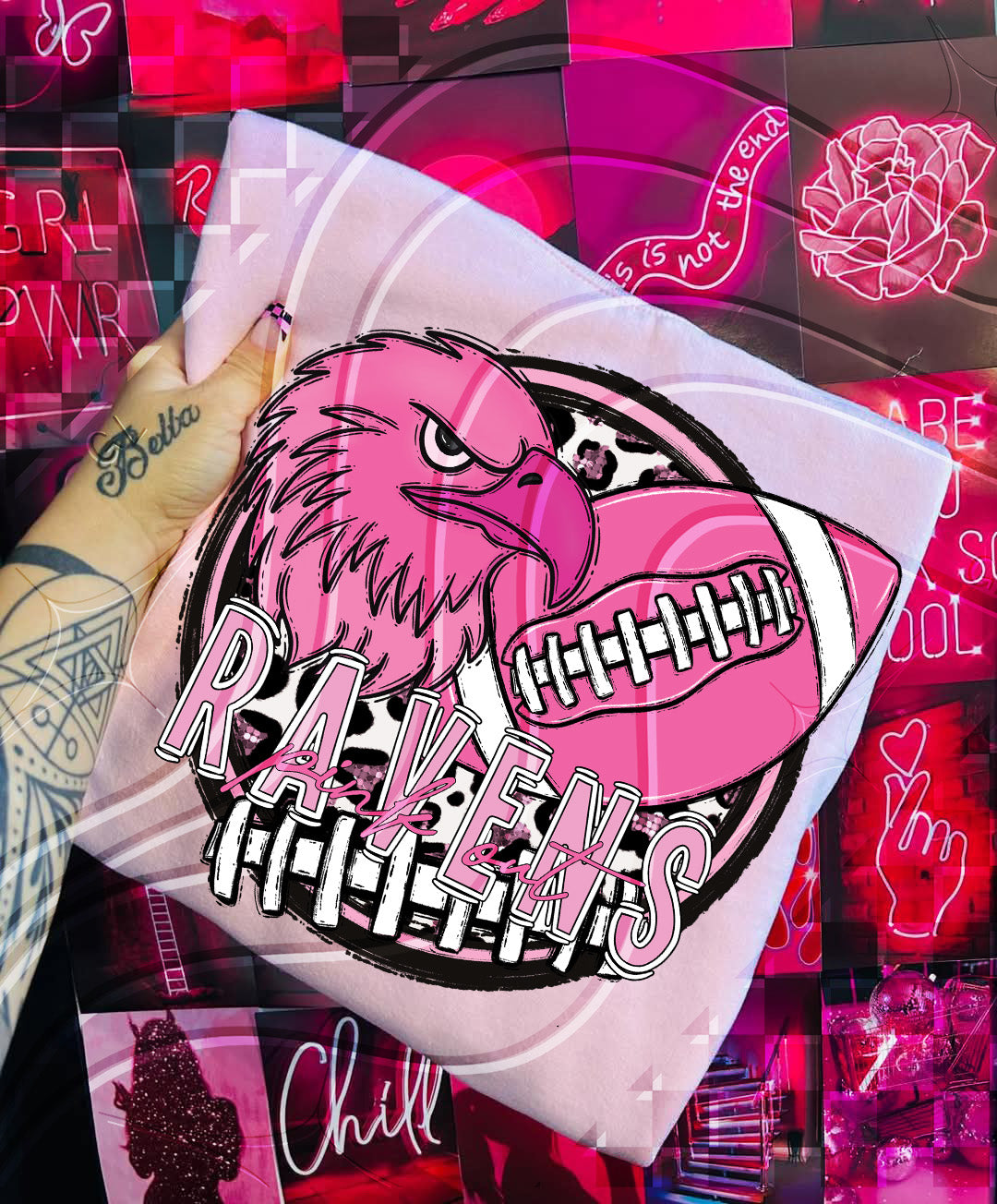 Pink Out Football Mascot Digital Designs β 67 Team Variants + Bundle Option