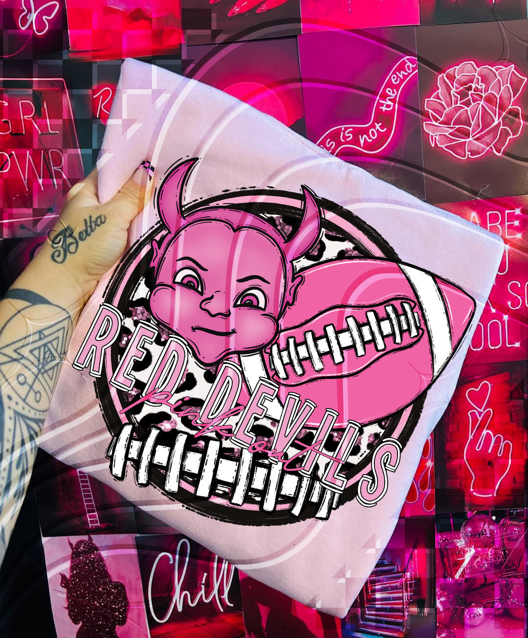 Pink Out Football Mascot Digital Designs β 67 Team Variants + Bundle Option