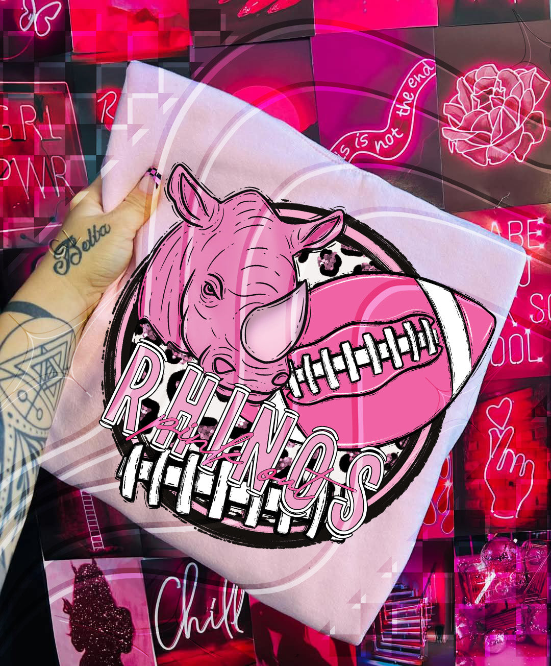 Pink Out Football Mascot Digital Designs β 67 Team Variants + Bundle Option