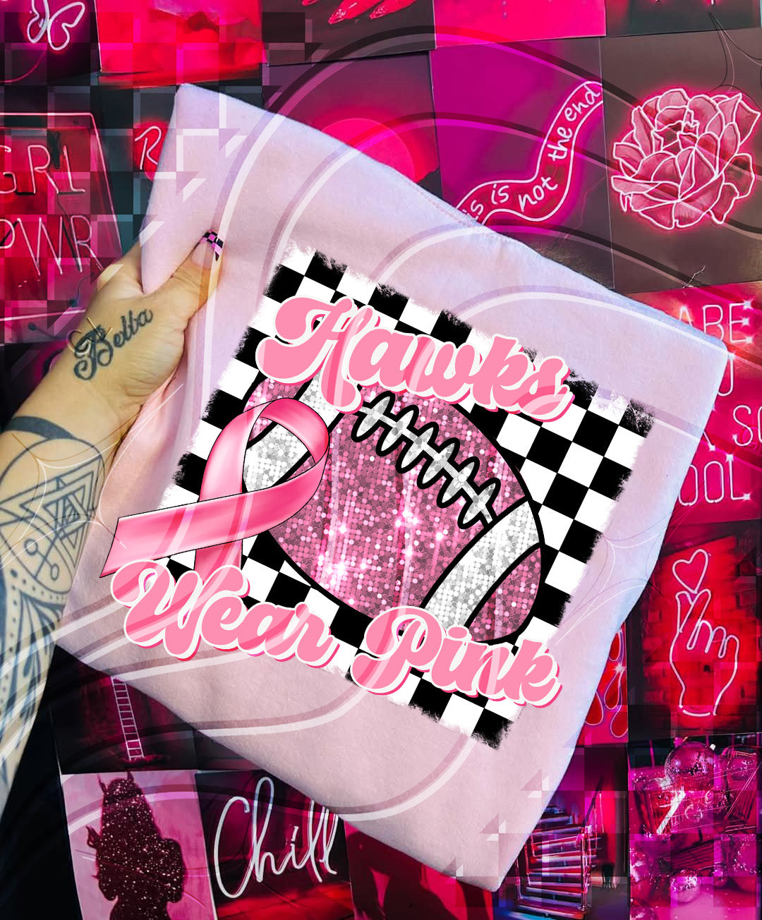 Pink Out Football Digital Design – Custom "Team Name Wear Pink"