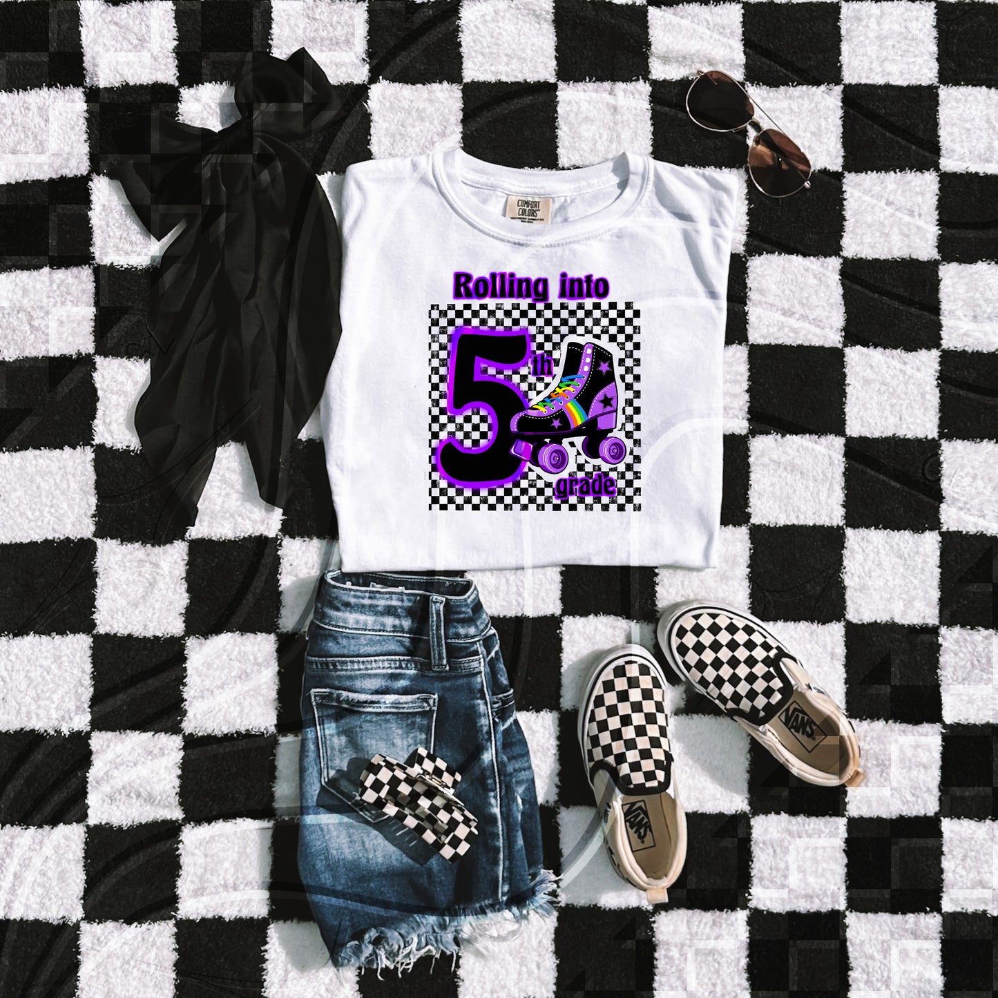 Purple skate back to school grades - Digital Download- PNG