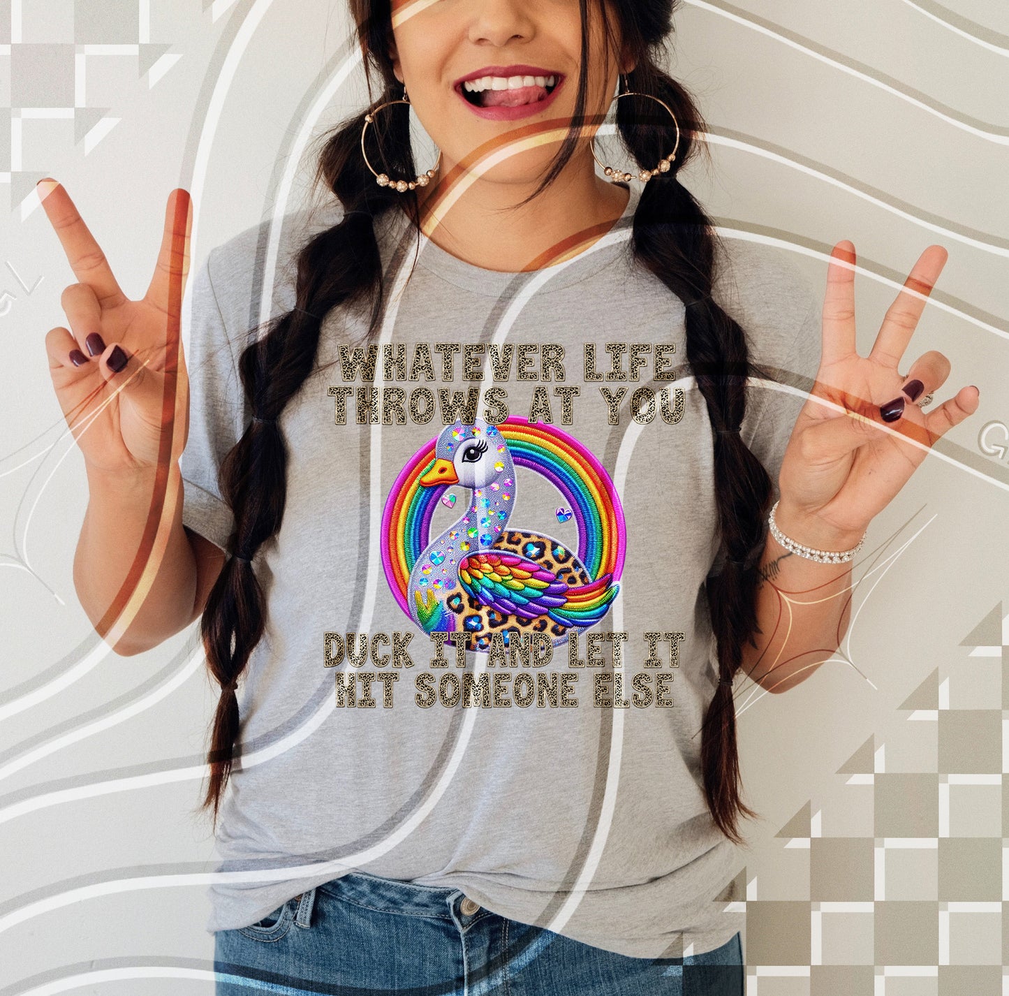 Whatever life throws at you duck it and let it hit someone else - Digital Download- PNG