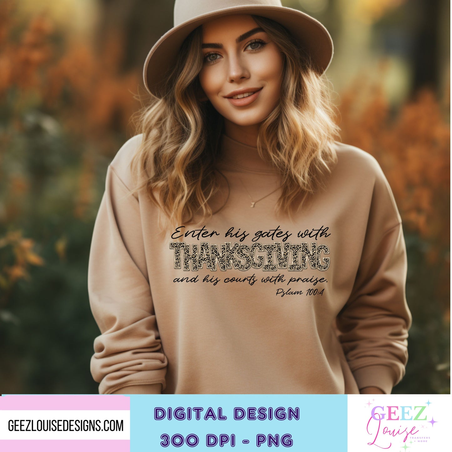 enter his gates thanksgiving - Digital Download- PNG