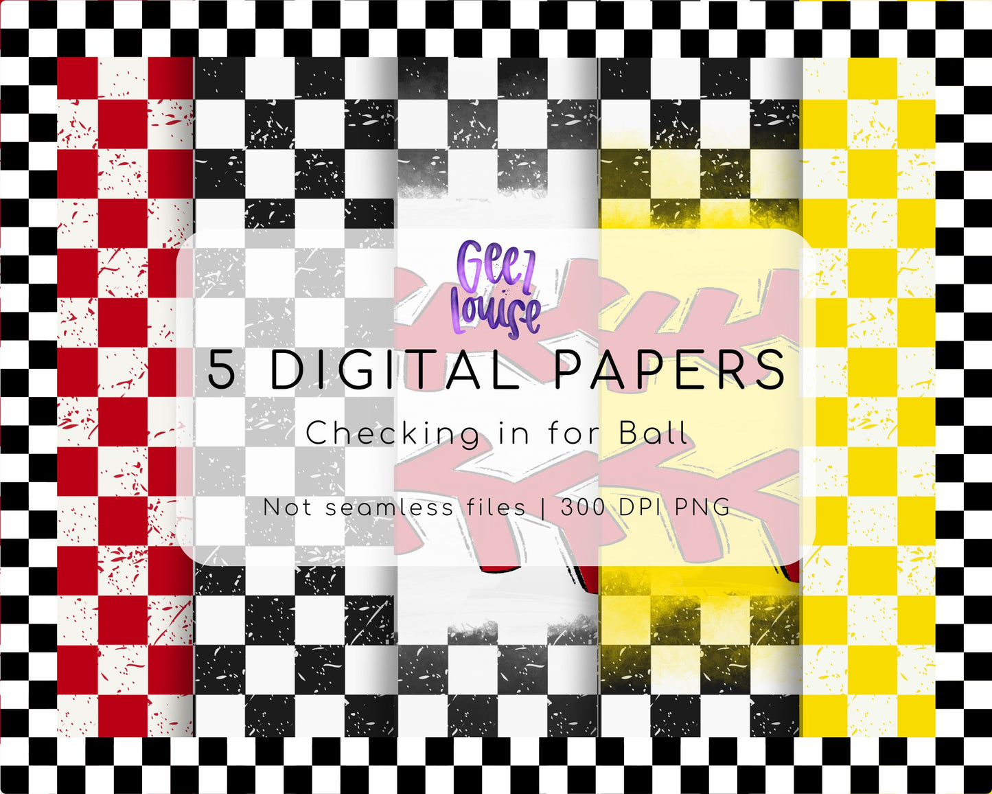 Checking In for Ball Digital Papers • 300 DPI Pattern Bundle