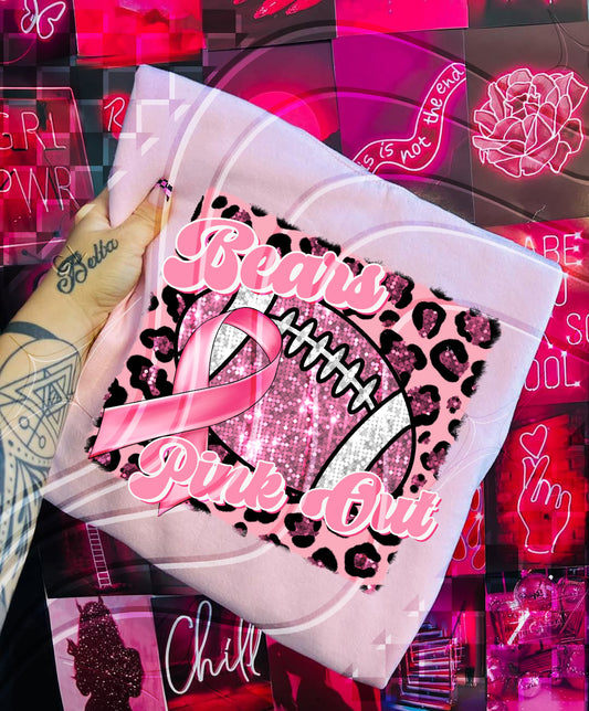 Pink Out Football Game Day Digital Design – Custom Team Name