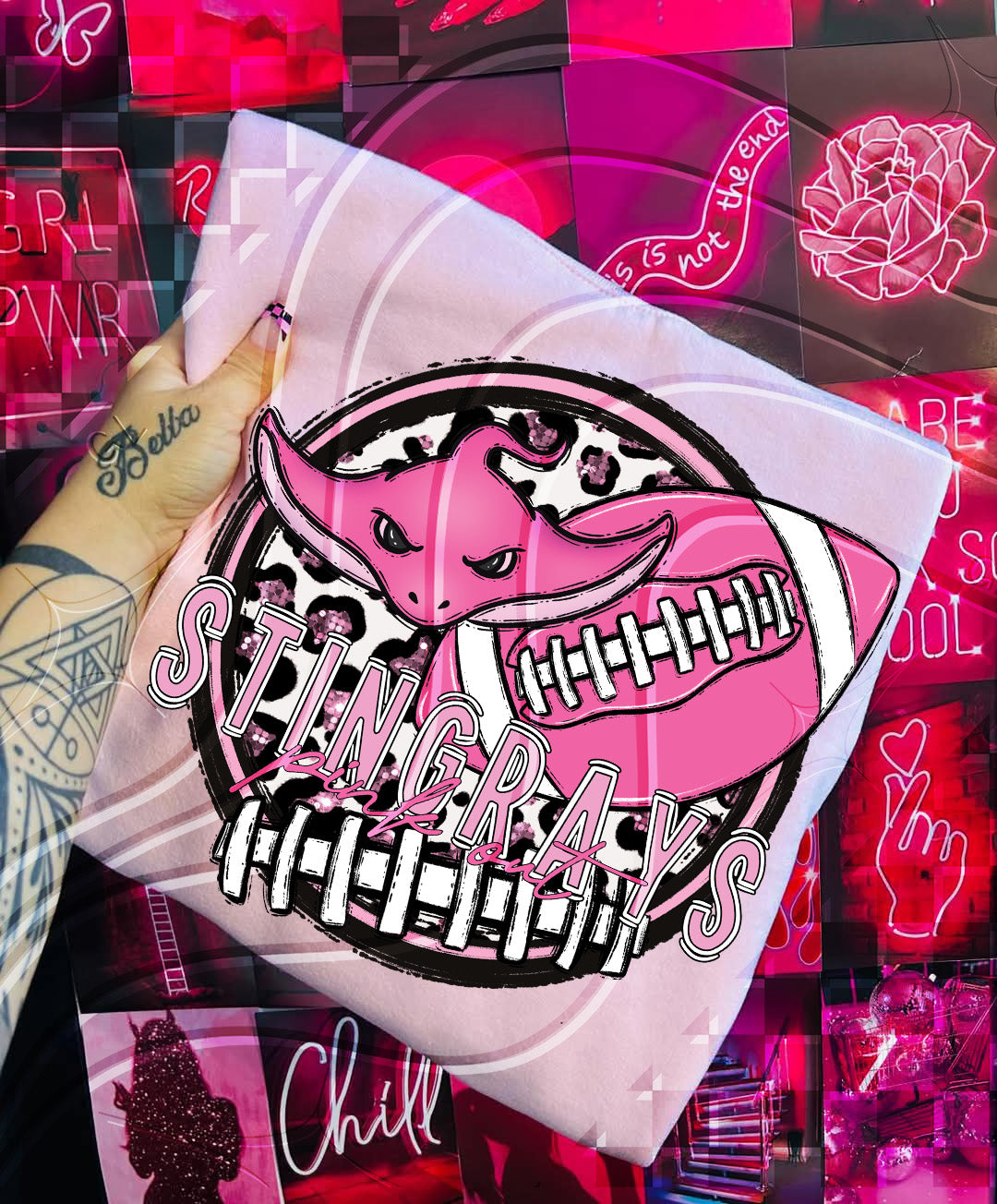 Pink Out Football Mascot Digital Designs β 67 Team Variants + Bundle Option