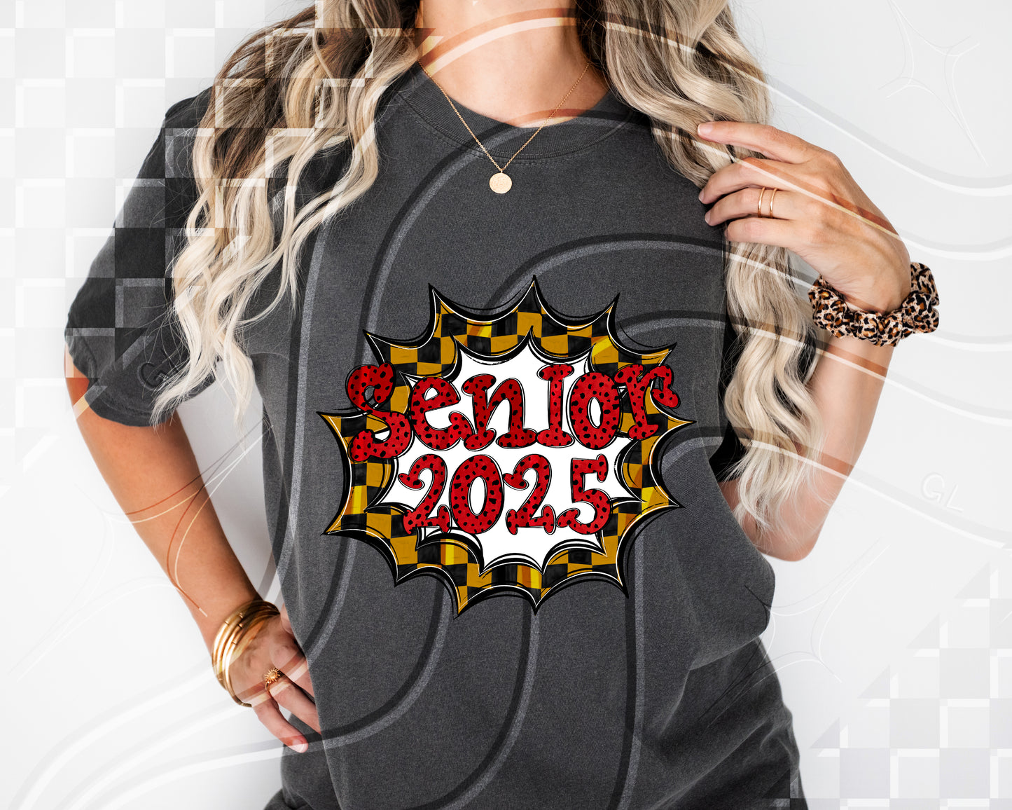 Senior 2025- Gold Frame - Digital Download- PNG - 300 DPI