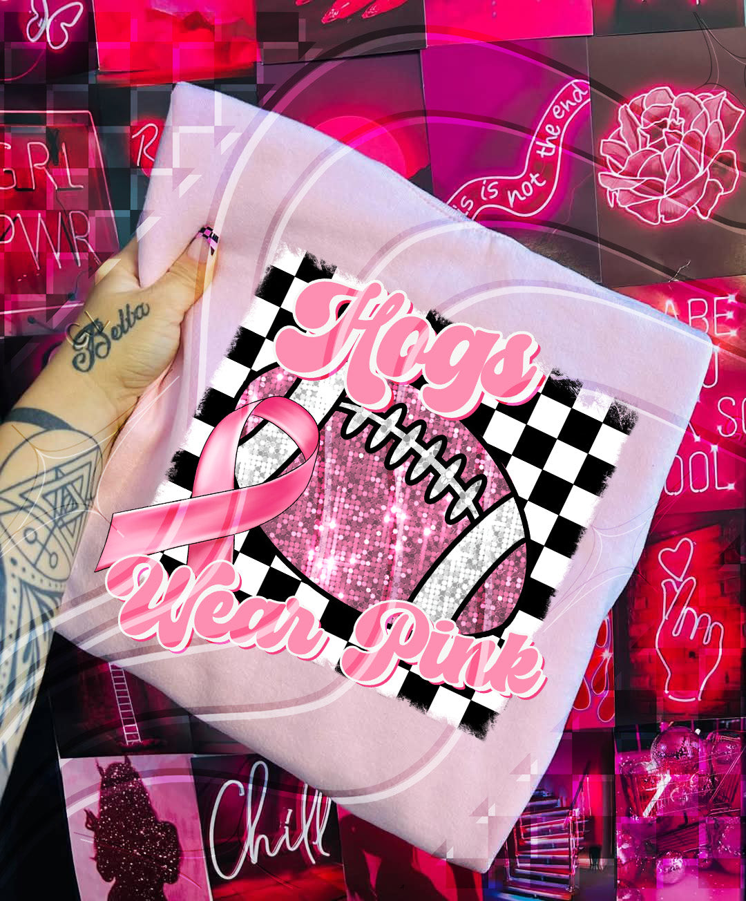 Pink Out Football Digital Design – Custom "Team Name Wear Pink"