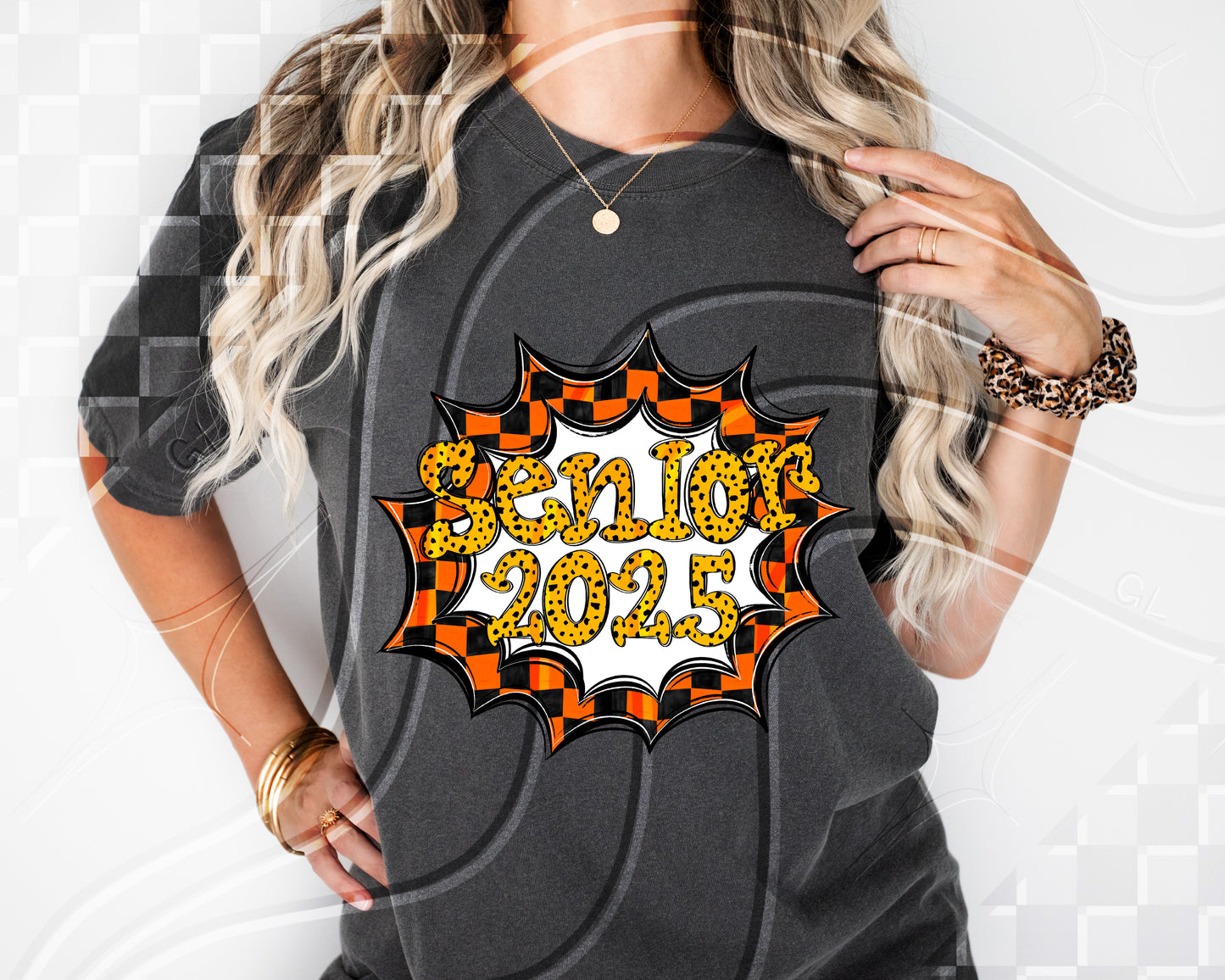 Senior 2025- Orange Frame - Digital Download- PNG - 300 DPI