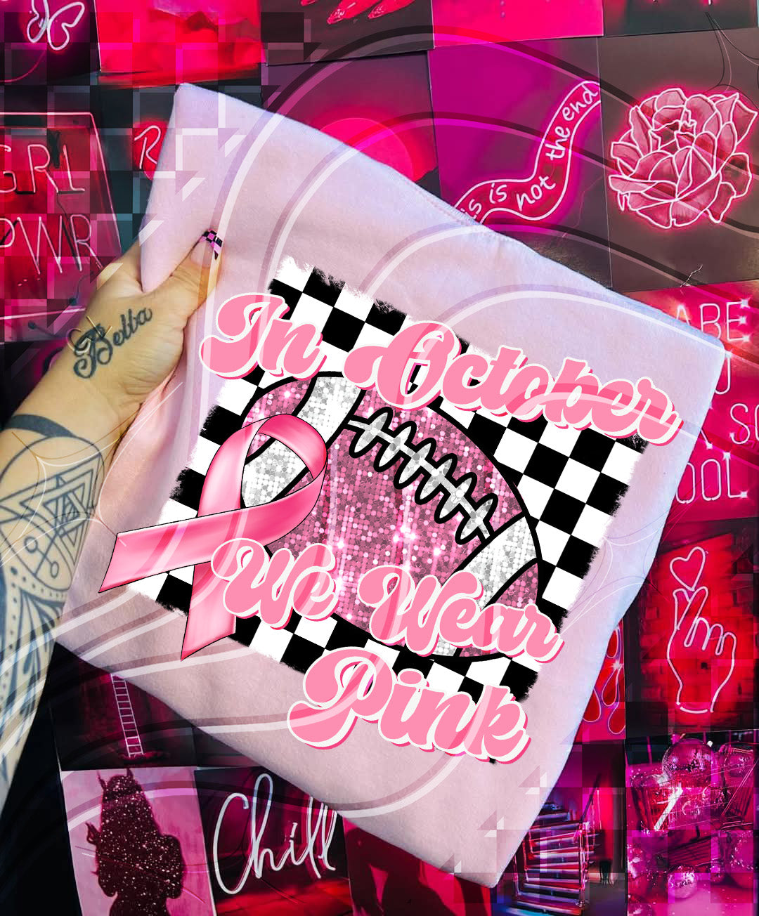 Pink Out Football Digital Design – Custom "Team Name Wear Pink"