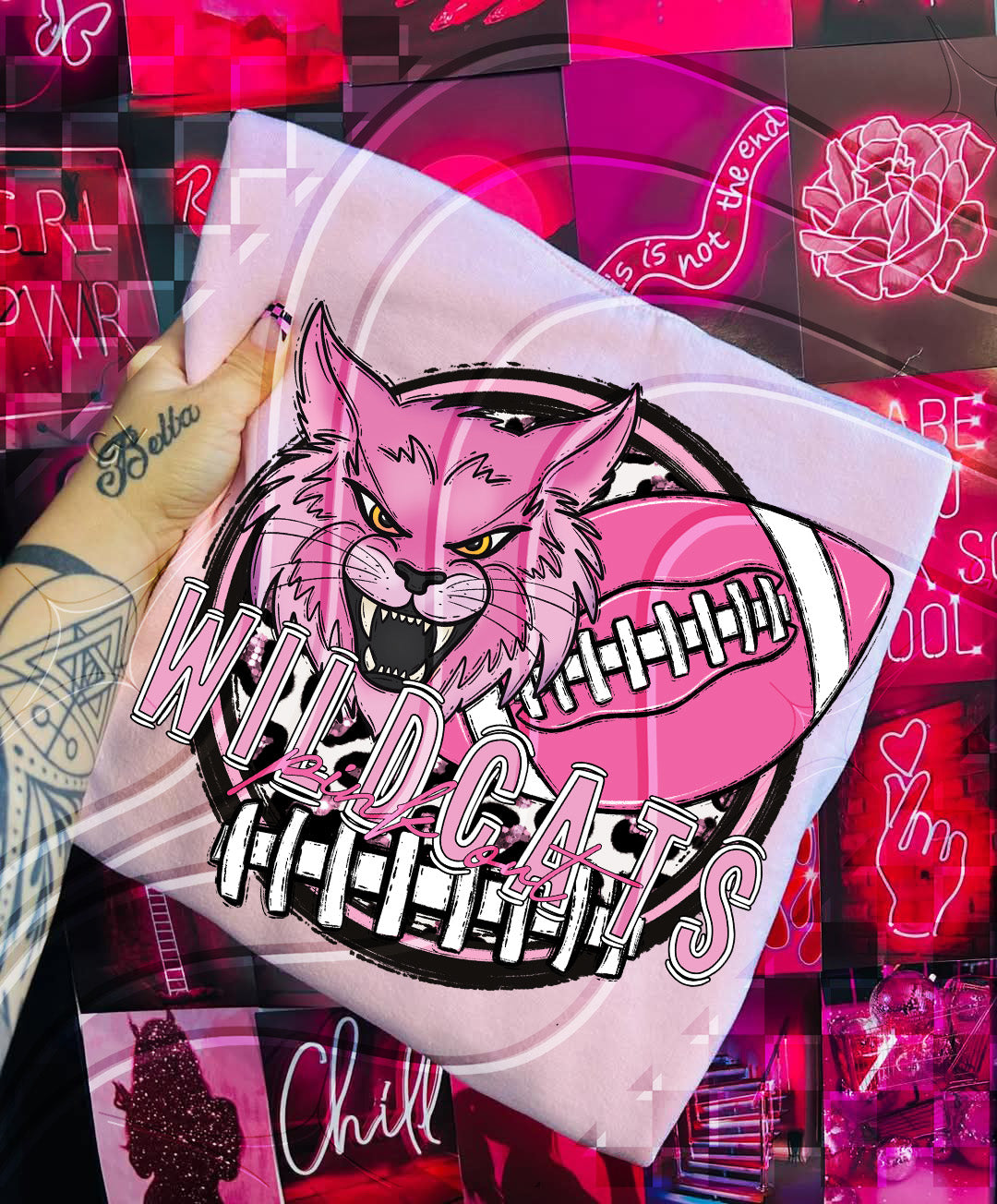 Pink Out Football Mascot Digital Designs β 67 Team Variants + Bundle Option