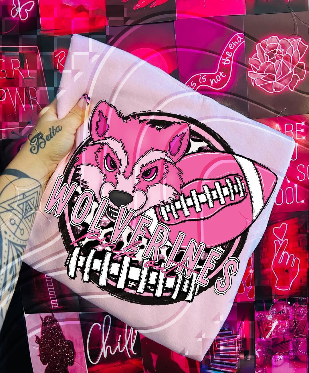 Pink Out Football Mascot Digital Designs β 67 Team Variants + Bundle Option