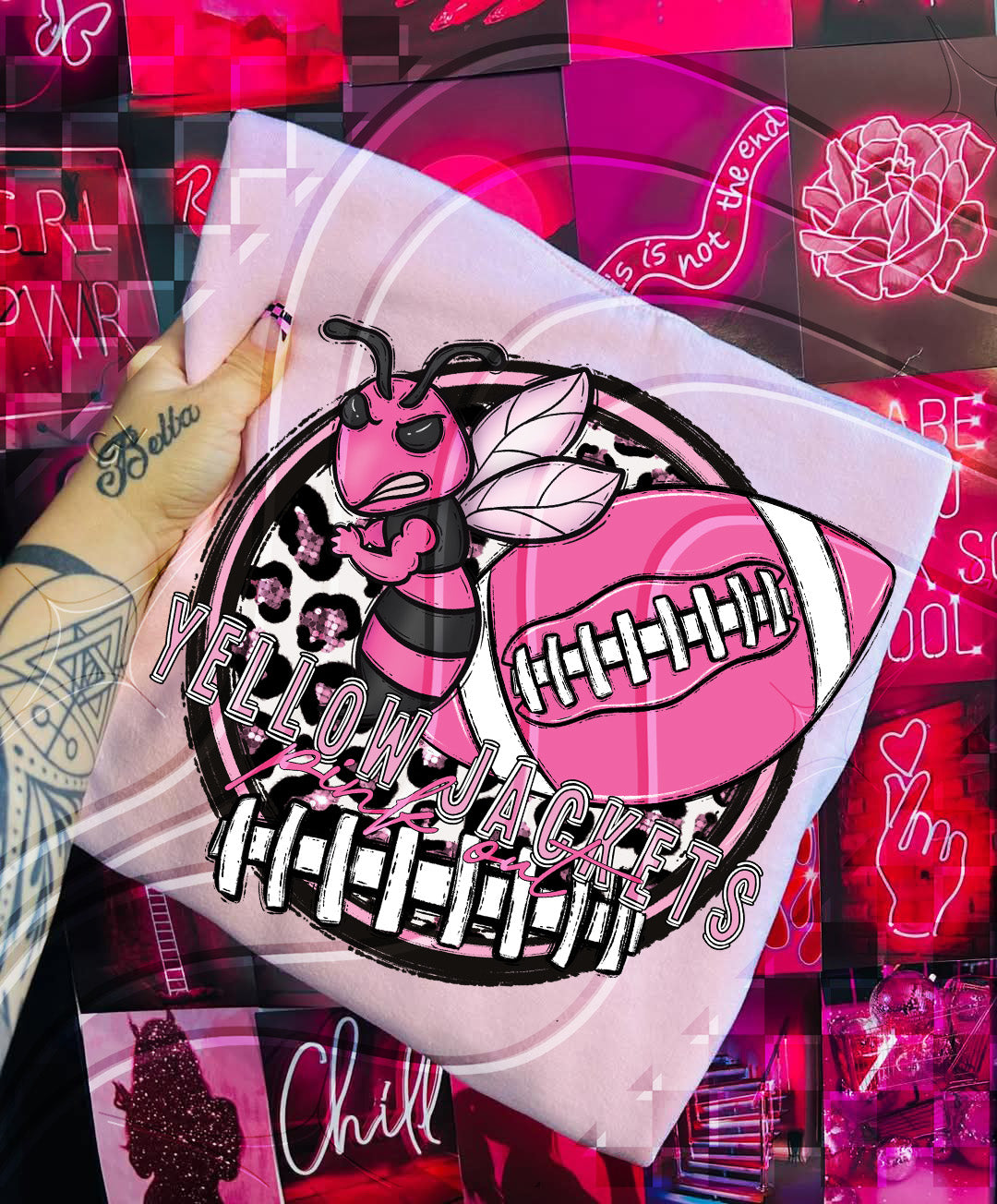 Pink Out Football Mascot Digital Designs β 67 Team Variants + Bundle Option