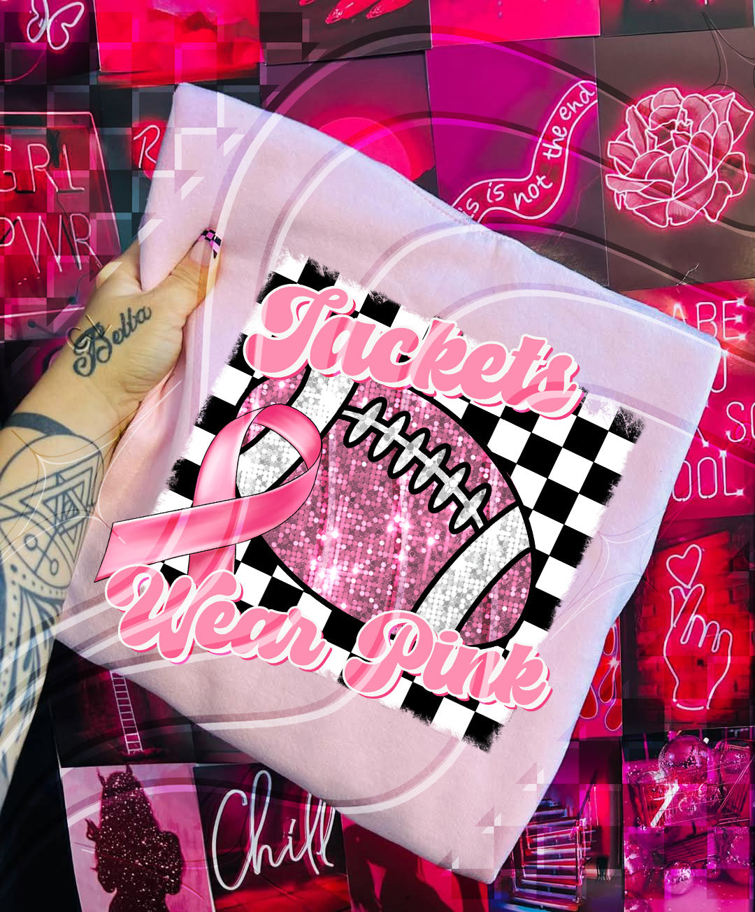 Pink Out Football Digital Design – Custom "Team Name Wear Pink"