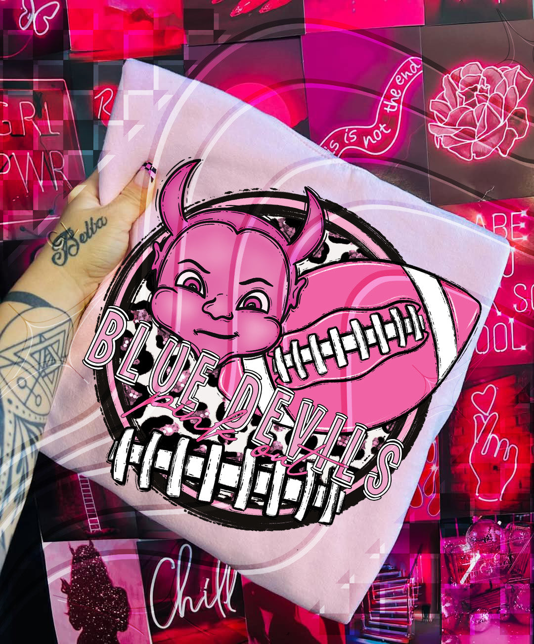 Pink Out Football Mascot Digital Designs β 67 Team Variants + Bundle Option