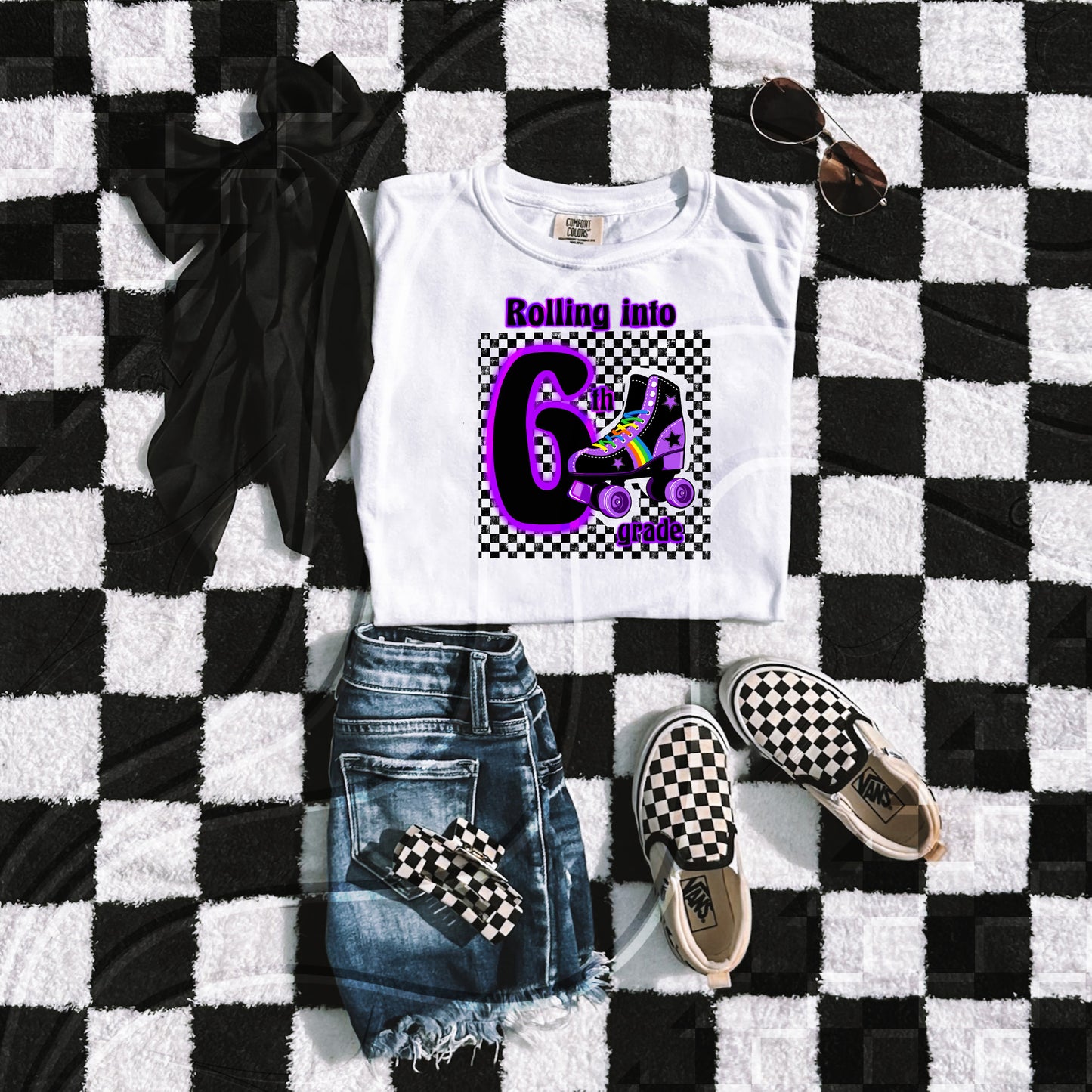 Purple skate back to school grades - Digital Download- PNG