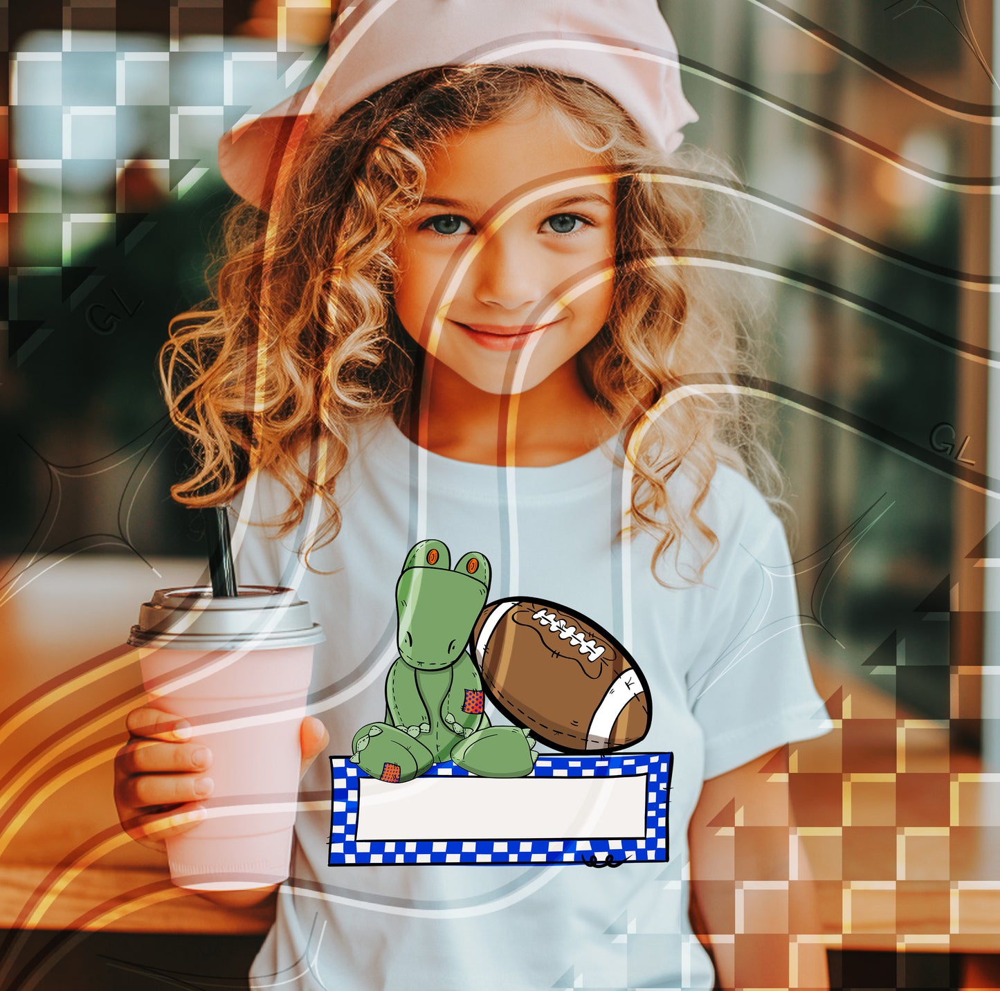 Game Day Mascot Cuties – Youth Name Custom Football Tee (Multiple Teams Available)