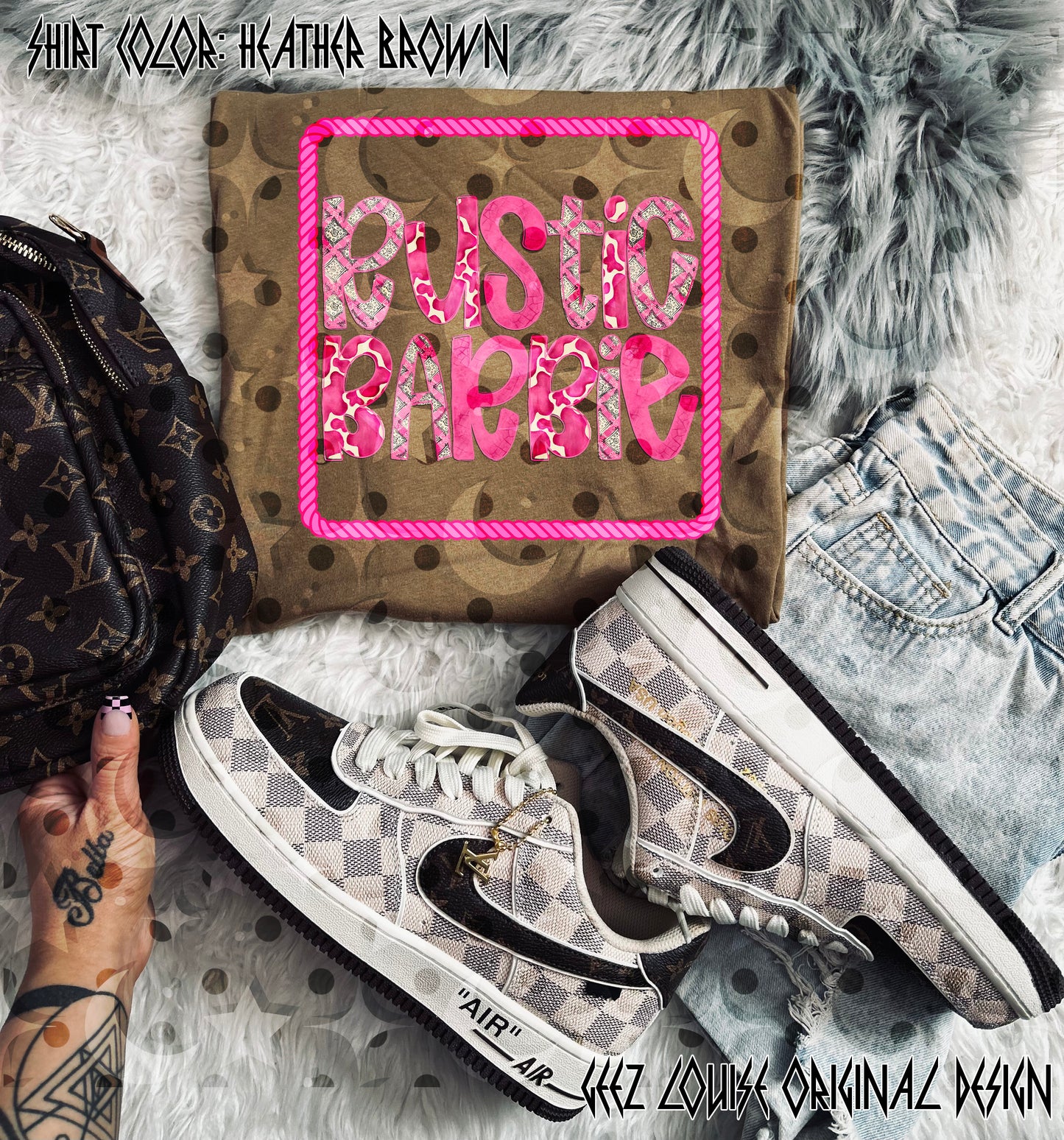 Rustic Babe PNG Design | Pink Western Cowgirl Shirt Design | Trendy Country Girl Sublimation File