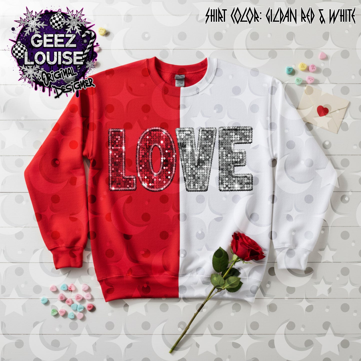 LOVE Mini Bundle • Sequin-Style Digital Designs (Set of 3)