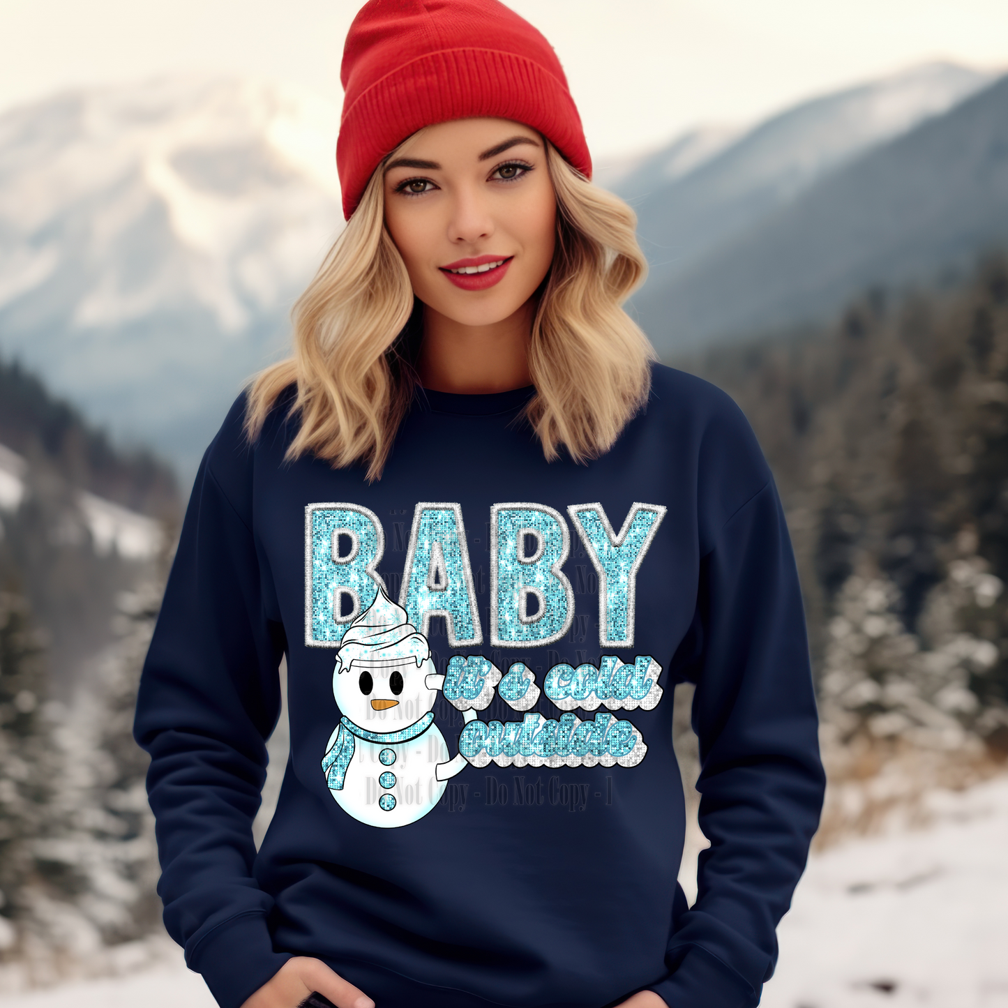Baby It’s Cold Outside Snowman Winter Digital Design