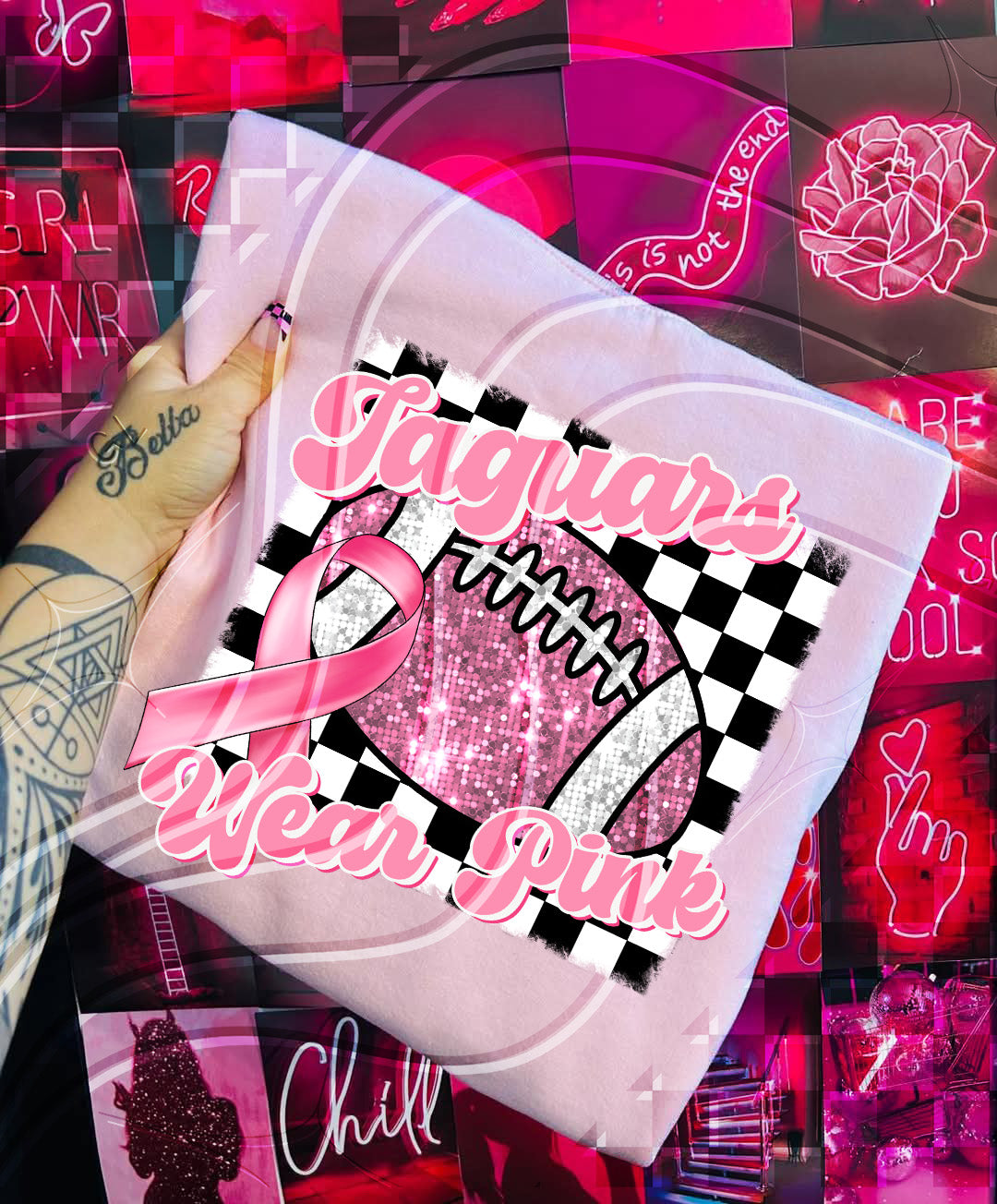 Pink Out Football Digital Design – Custom "Team Name Wear Pink"