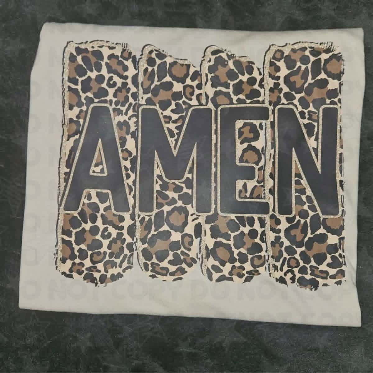 Amen Leopard Faith Graphic Tee