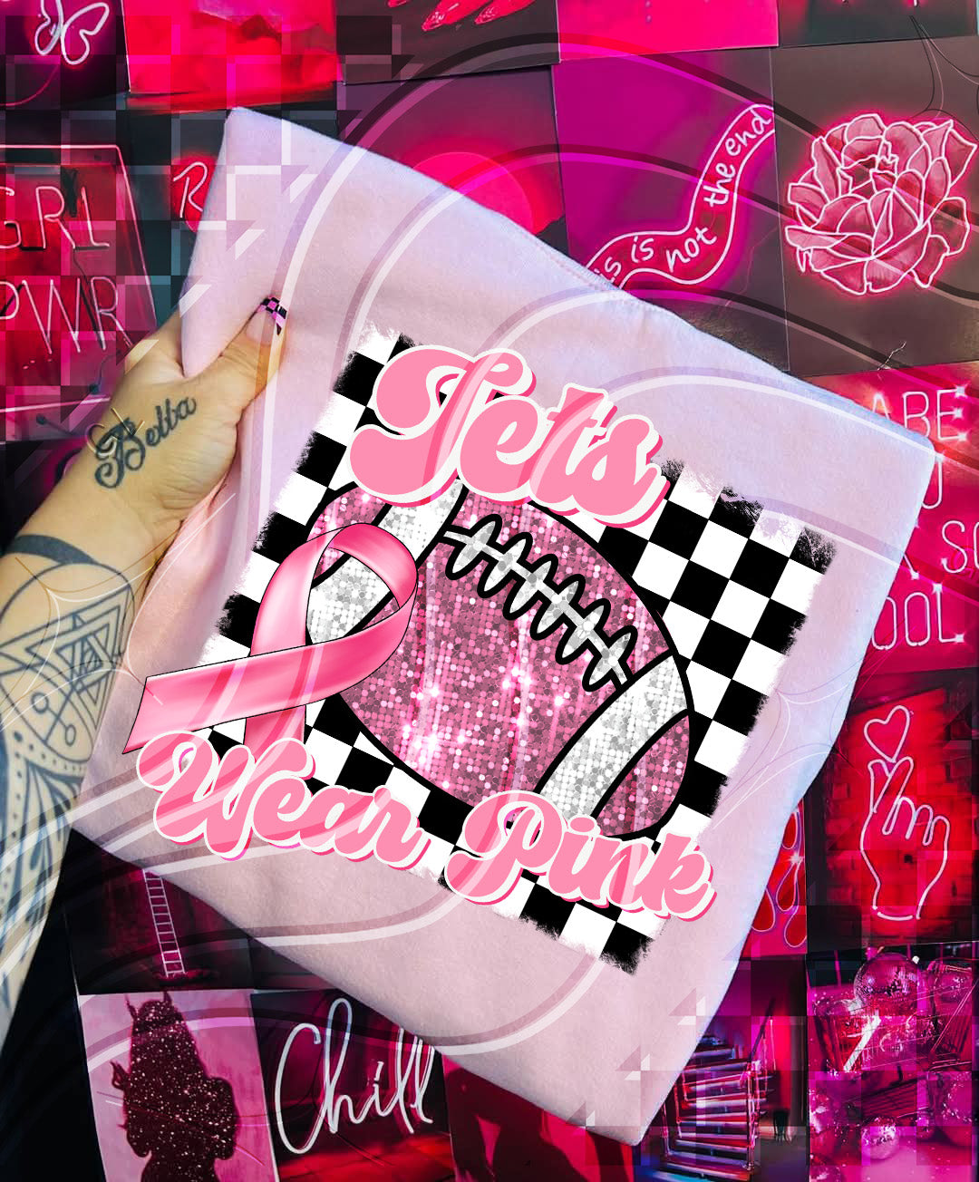 Pink Out Football Digital Design – Custom "Team Name Wear Pink"