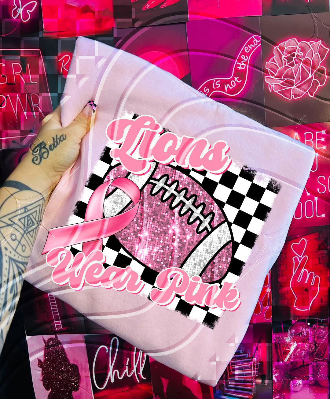 Pink Out Football Digital Design – Custom "Team Name Wear Pink"