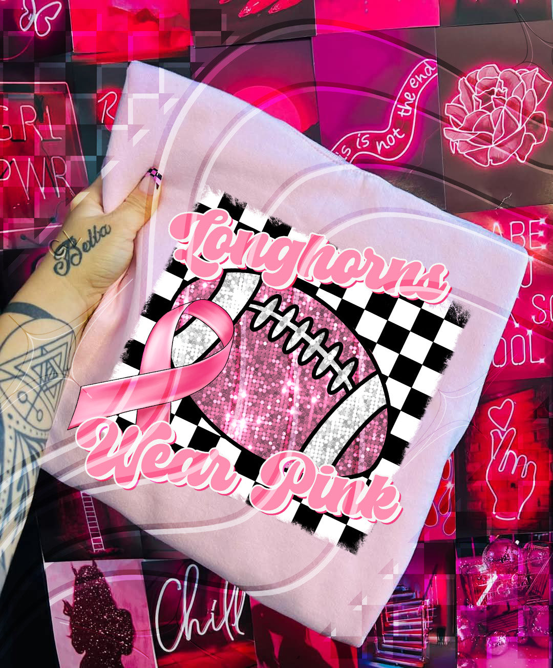 Pink Out Football Digital Design – Custom "Team Name Wear Pink"