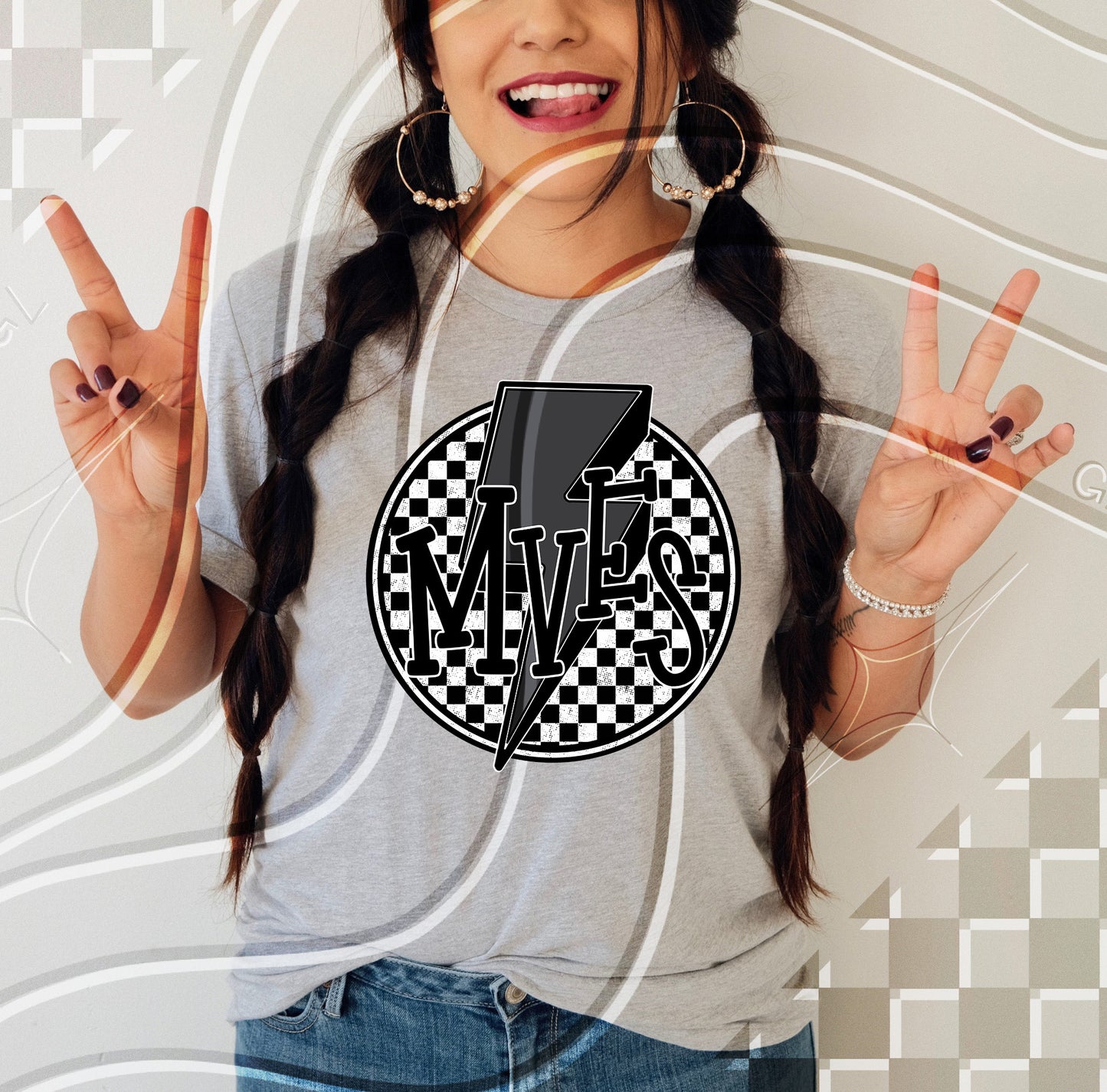 Shocked and Checkered | Digital Team Design (Custom & Bundle Available)