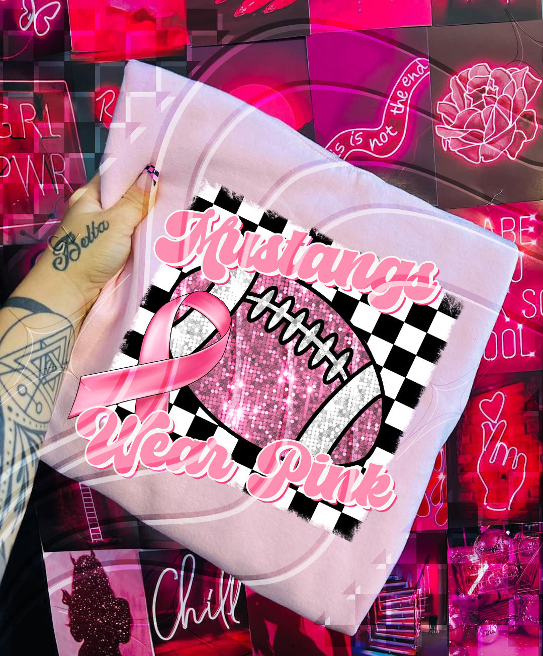 Pink Out Football Digital Design – Custom "Team Name Wear Pink"