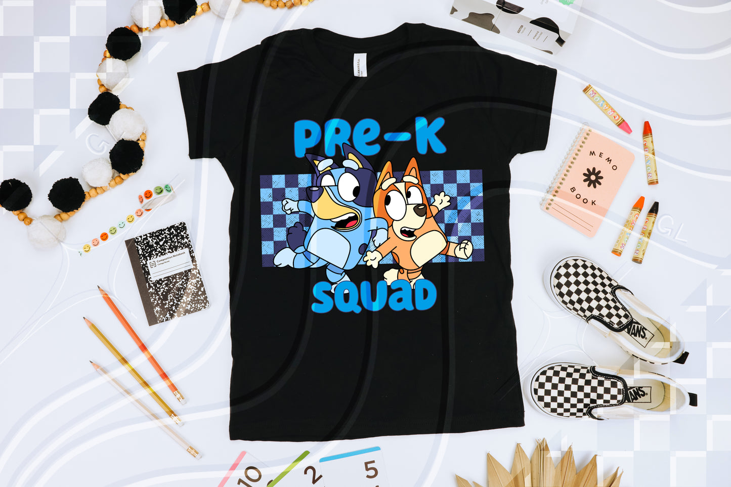 Blue guy squad back to school grades - Digital Download- PNG