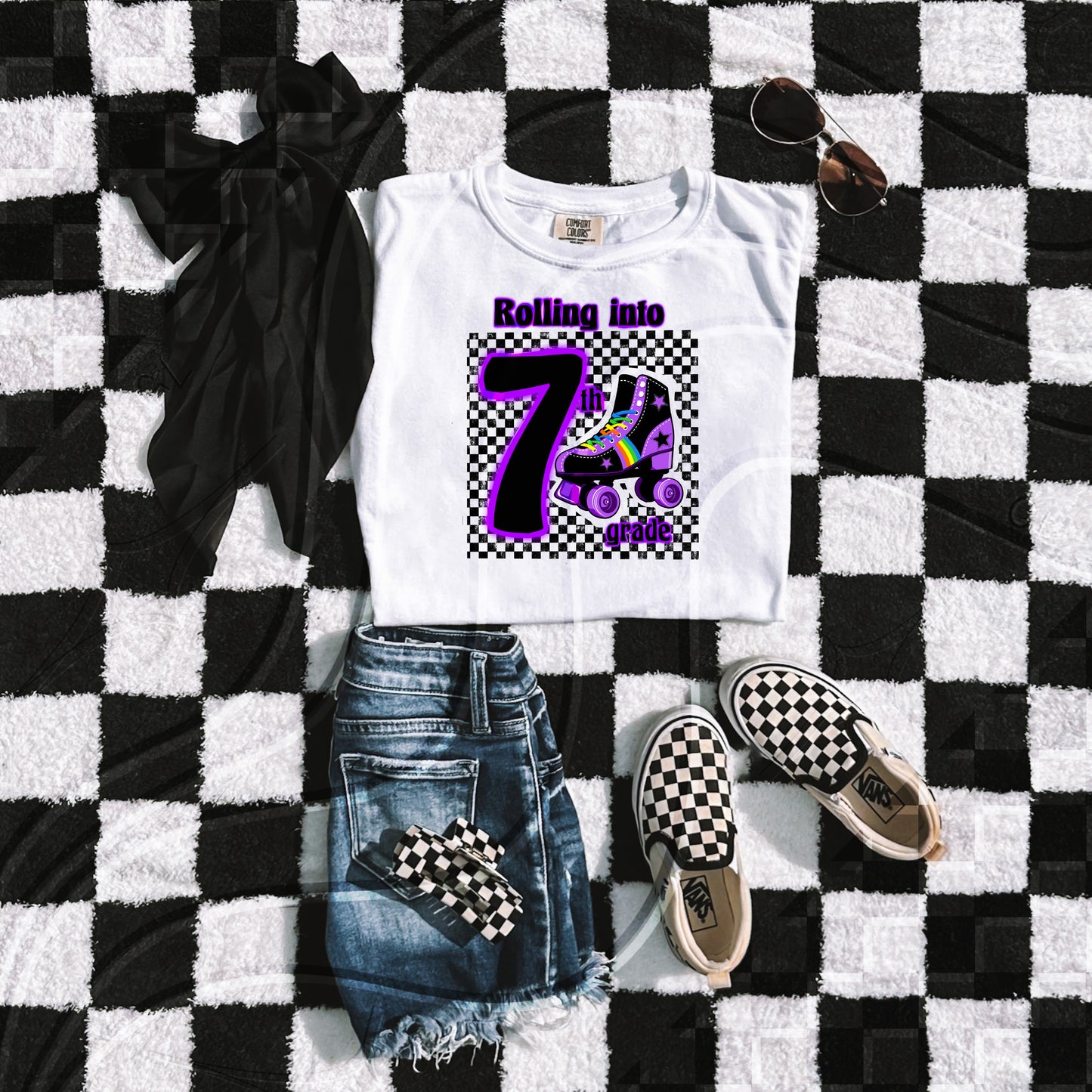 Purple skate back to school grades - Digital Download- PNG