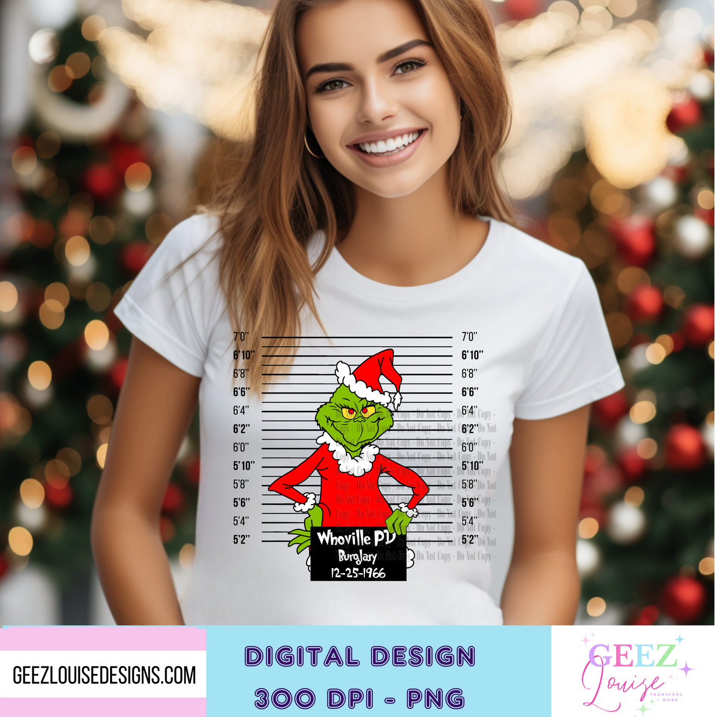 mugshot gman Christmas - Digital Download- PNG
