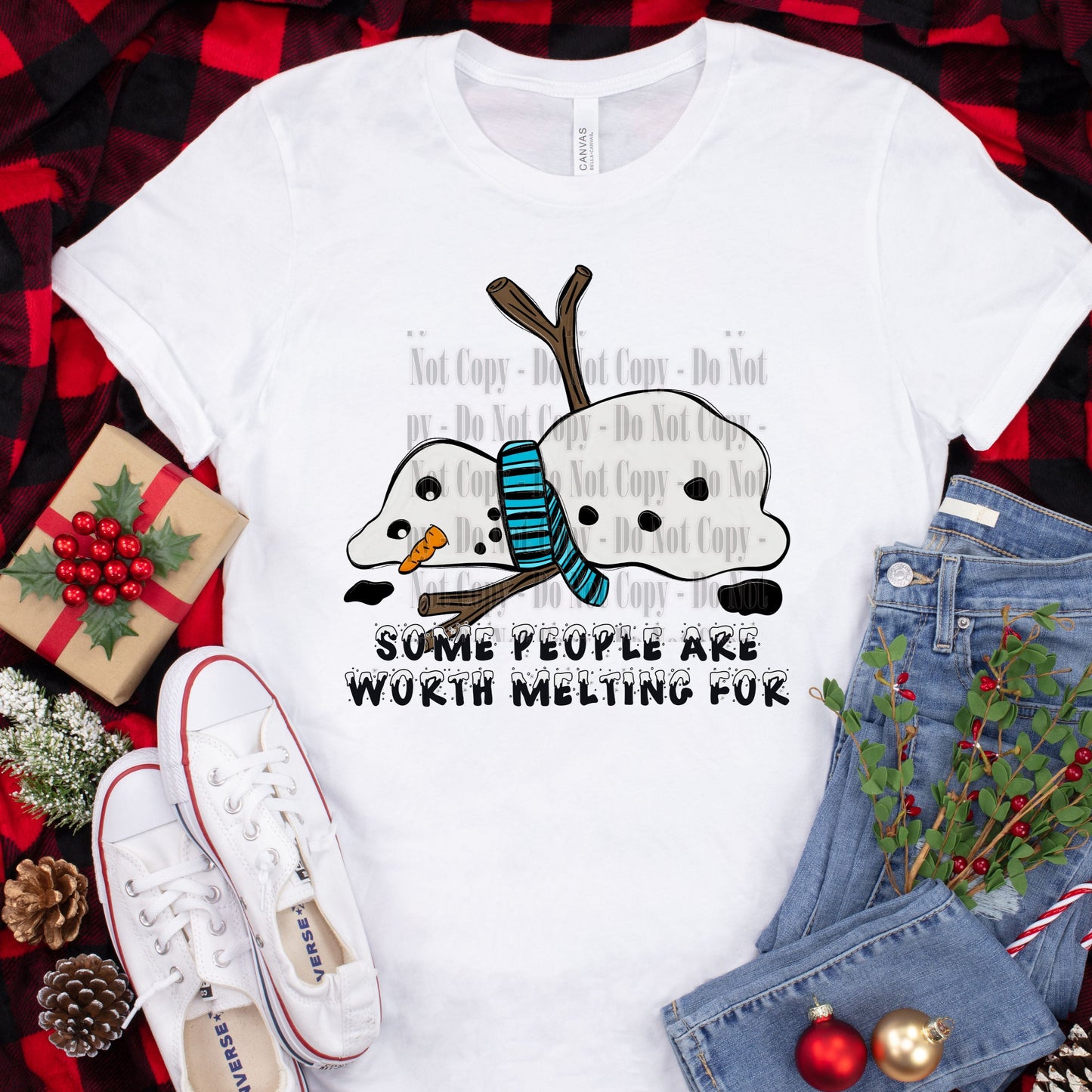 Some People Are Worth Melting For Digital Design | Snowman Christmas PNG