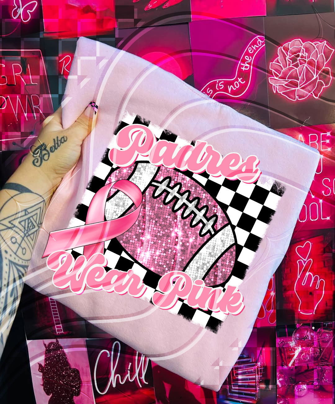 Pink Out Football Digital Design – Custom "Team Name Wear Pink"