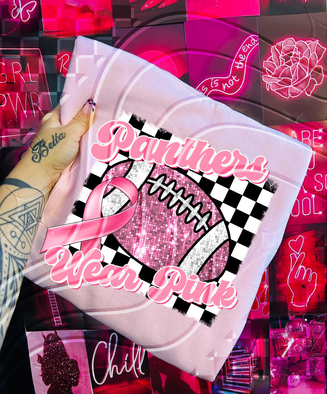 Pink Out Football Digital Design – Custom "Team Name Wear Pink"