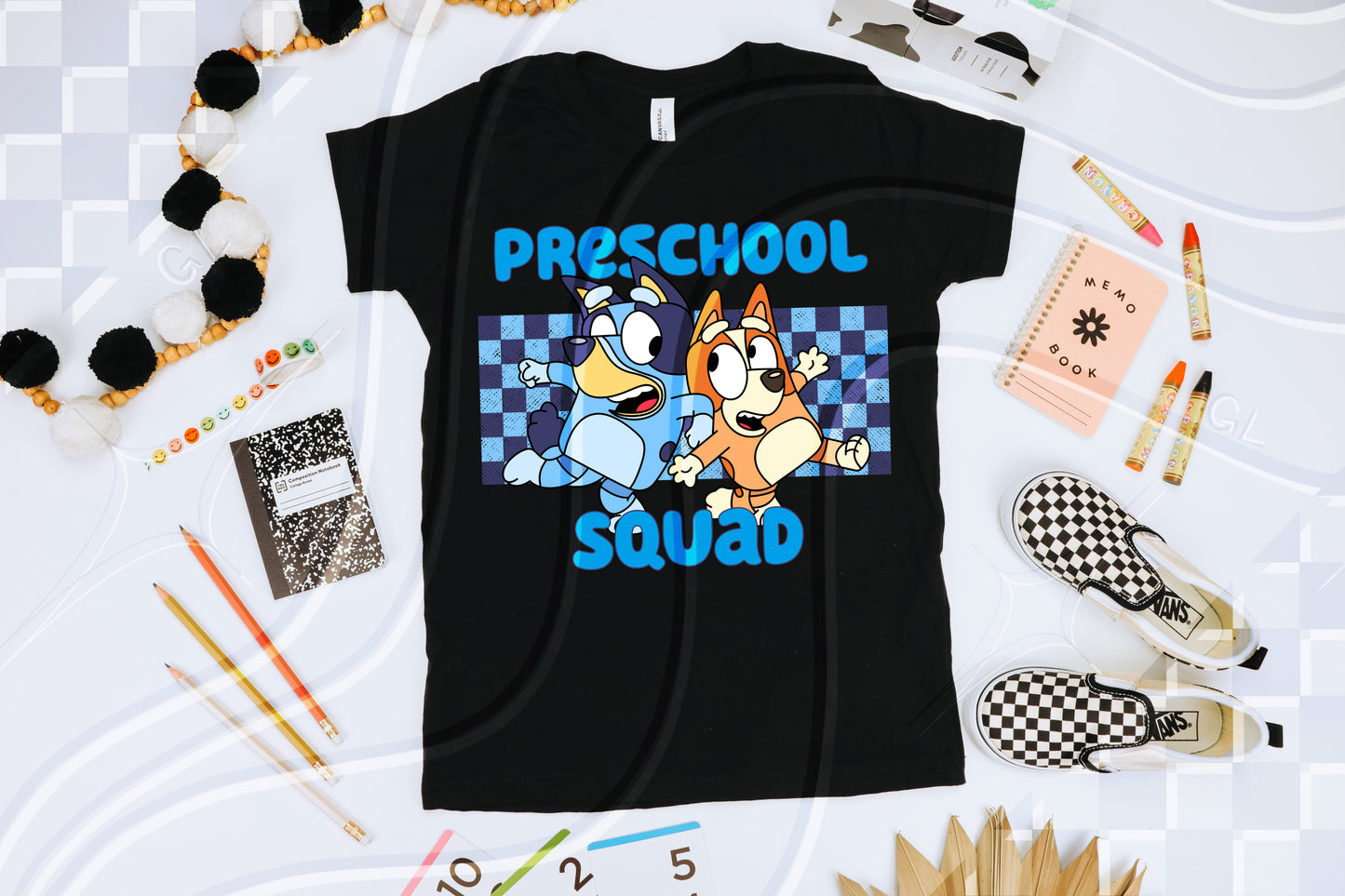 Blue guy squad back to school grades - Digital Download- PNG
