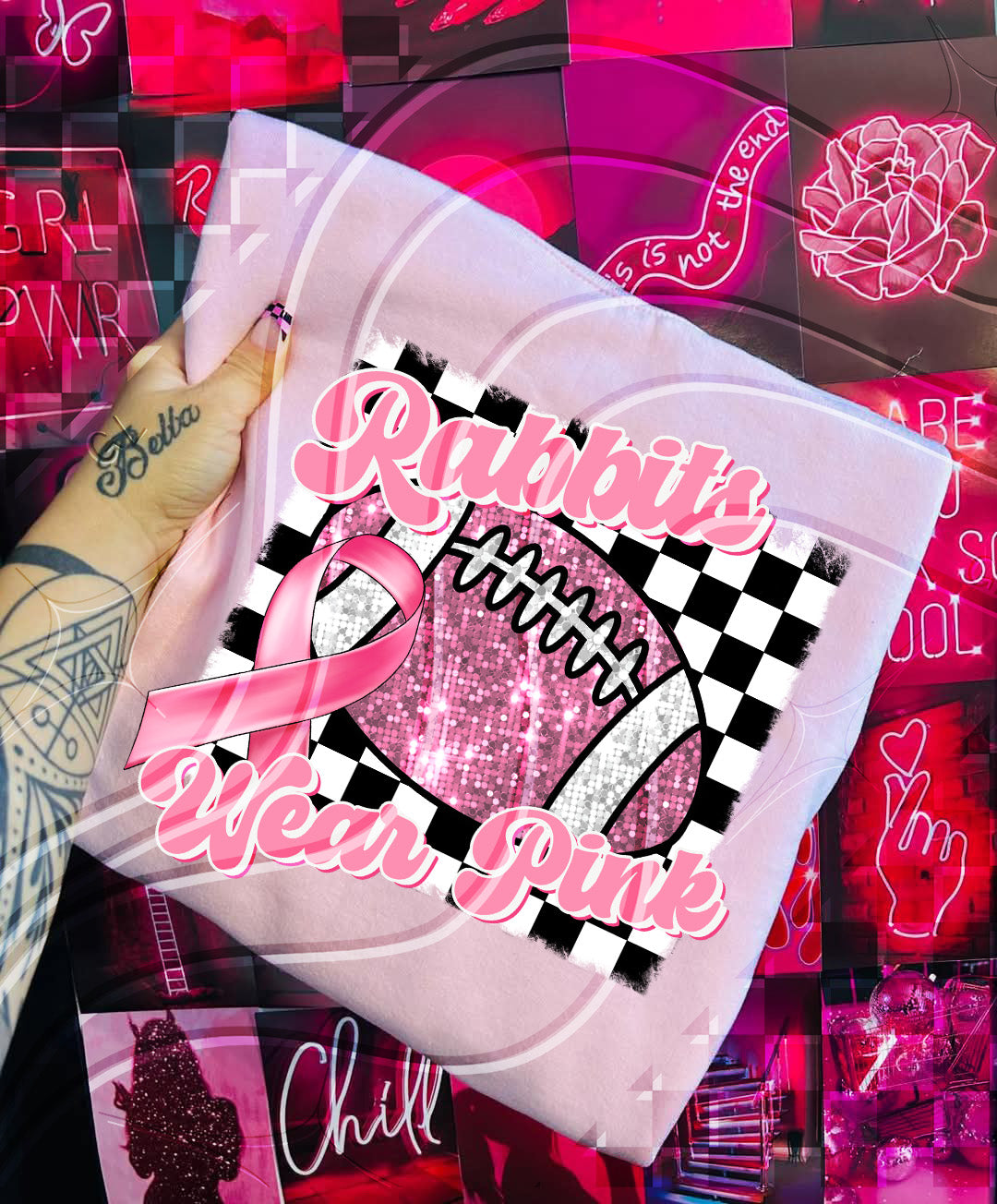 Pink Out Football Digital Design – Custom "Team Name Wear Pink"
