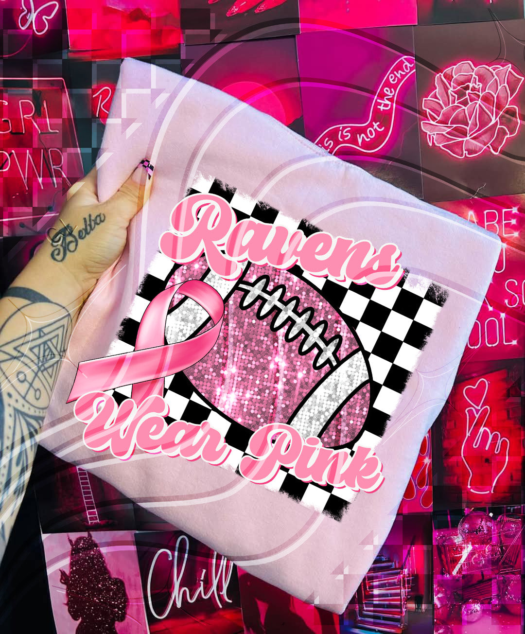 Pink Out Football Digital Design – Custom "Team Name Wear Pink"
