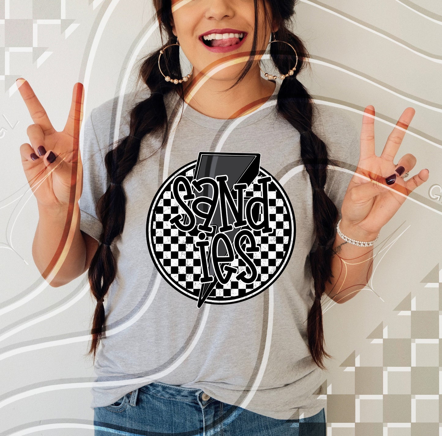 Shocked and Checkered | Digital Team Design (Custom & Bundle Available)