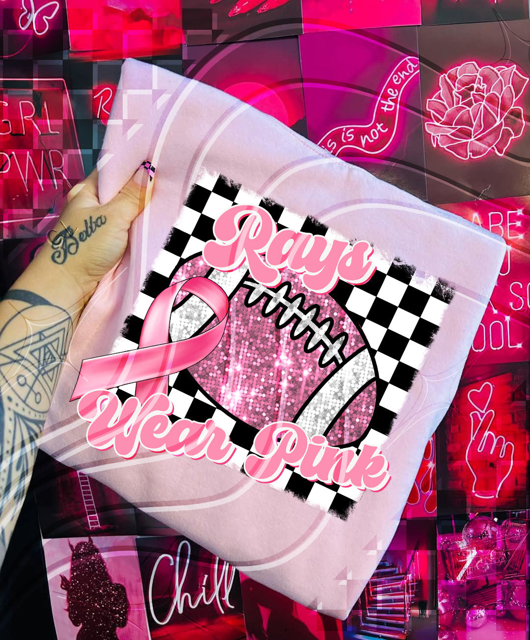 Pink Out Football Digital Design – Custom "Team Name Wear Pink"