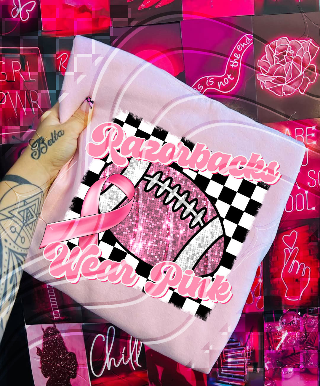 Pink Out Football Digital Design – Custom "Team Name Wear Pink"