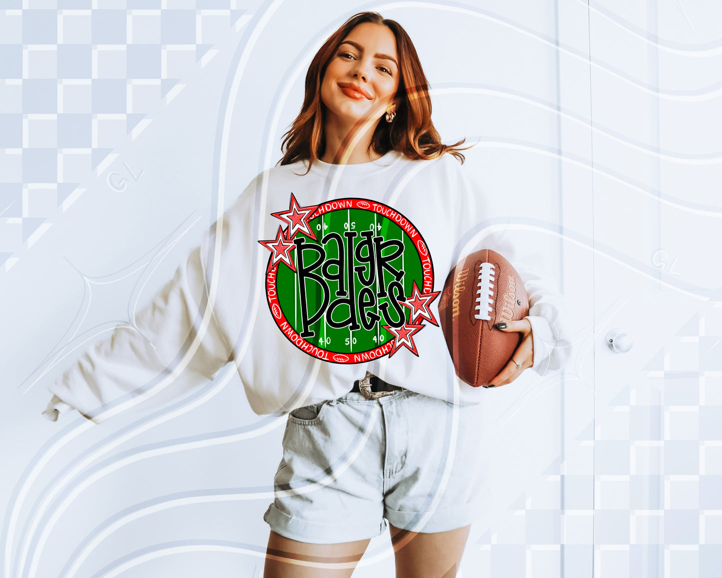 Touchdown red Team Design Bundle | 100+ PNG Options + Custom Team Designs