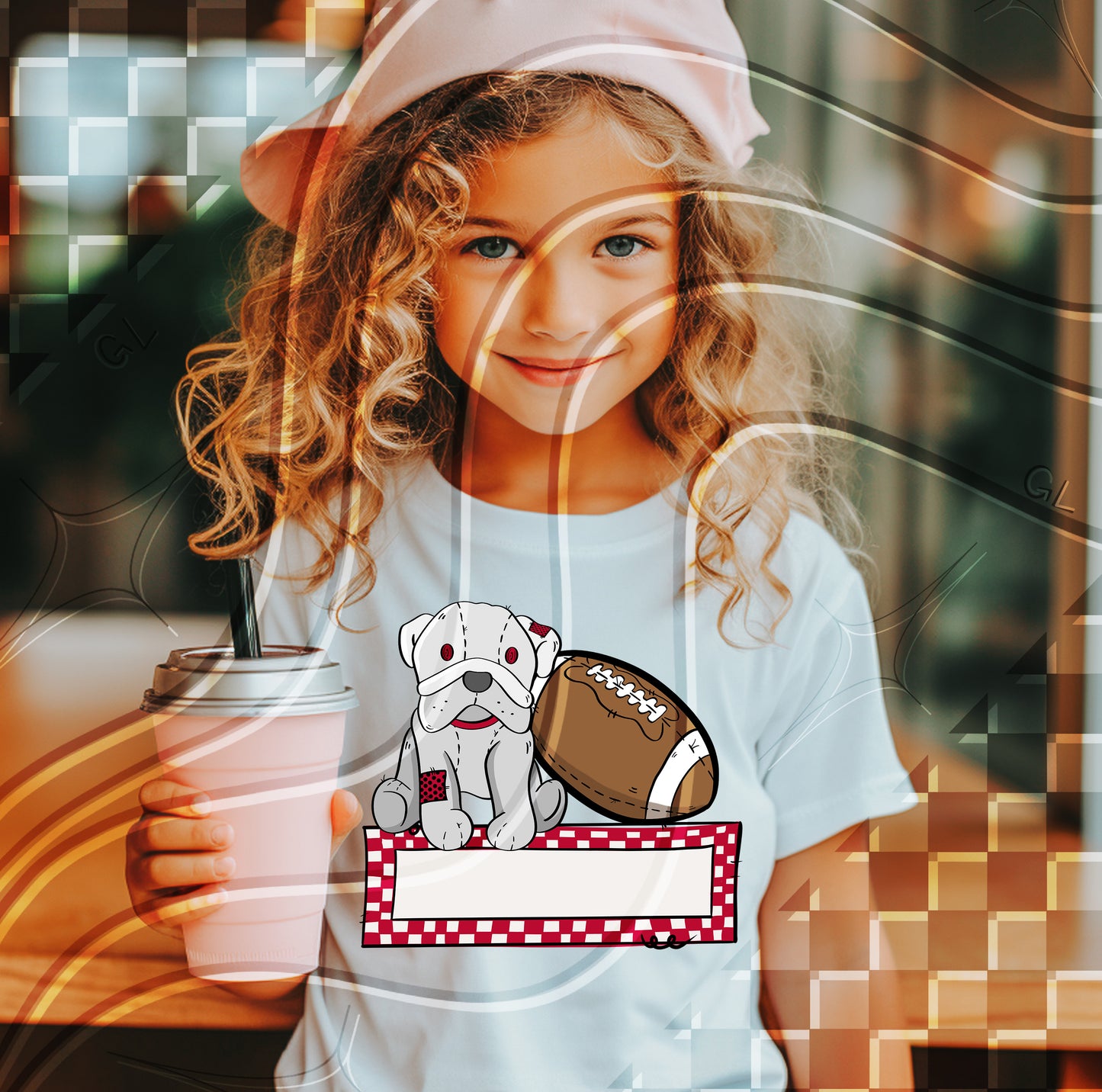 Game Day Mascot Cuties – Youth Name Custom Football Tee (Multiple Teams Available)